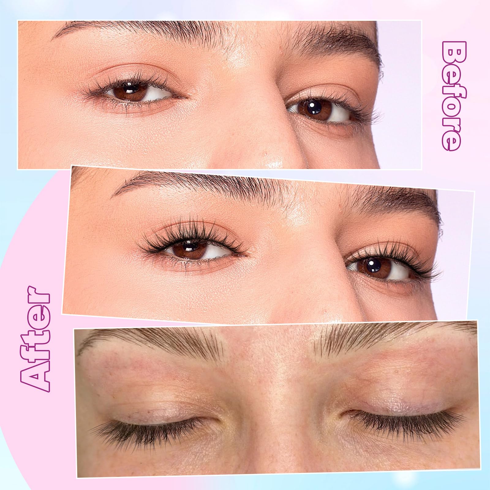 zanlufly Lash Clusters - Wispy C-Curly Individual Eyelash Extensions, 150 Pcs, 10-14MM, Black, Synthetic Fibers