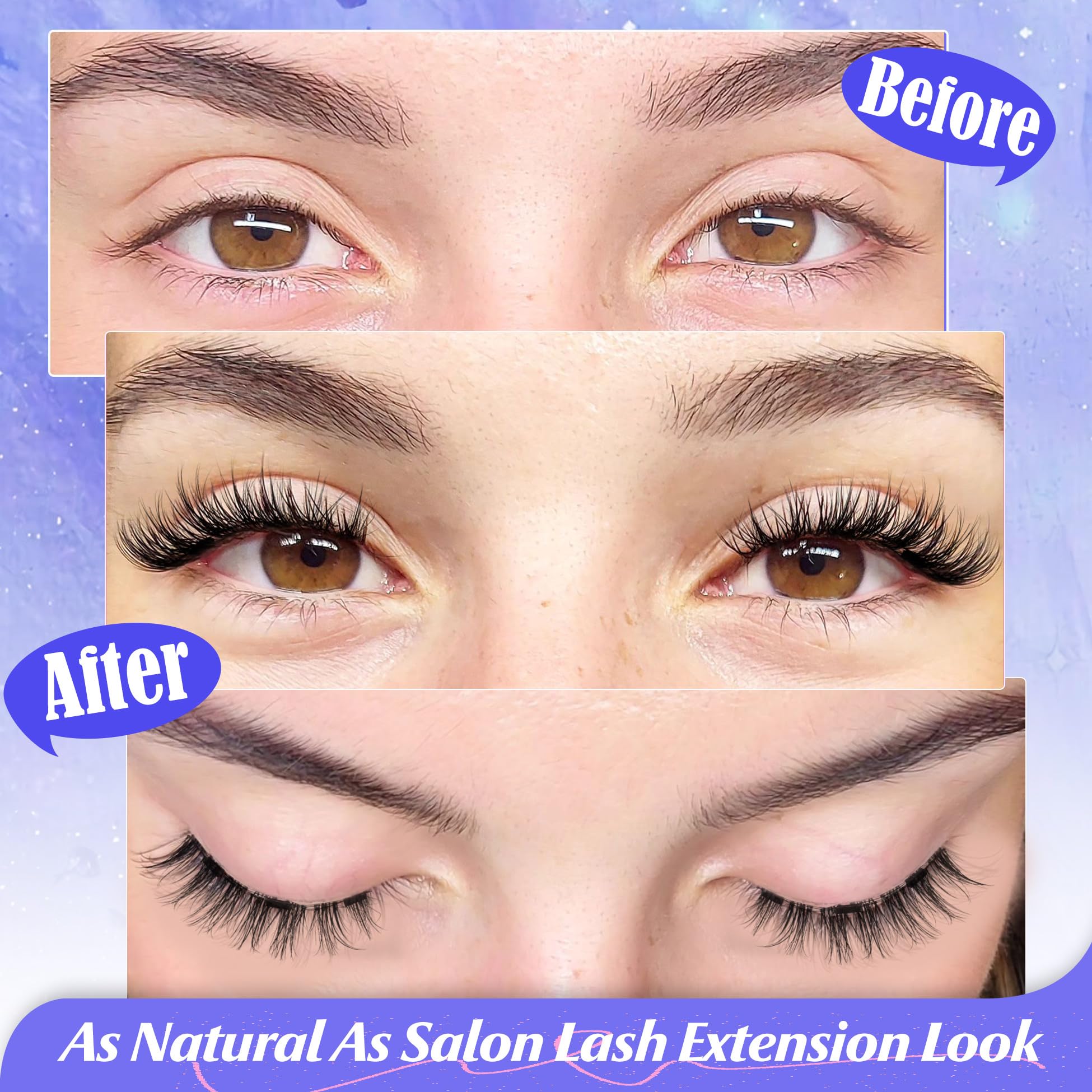 Magnetic Eyelashes With Applicator Reusable Magnetic Lashes Without Eyeliner Natural Anime No Glue Needed Magnetic Lashes Manga