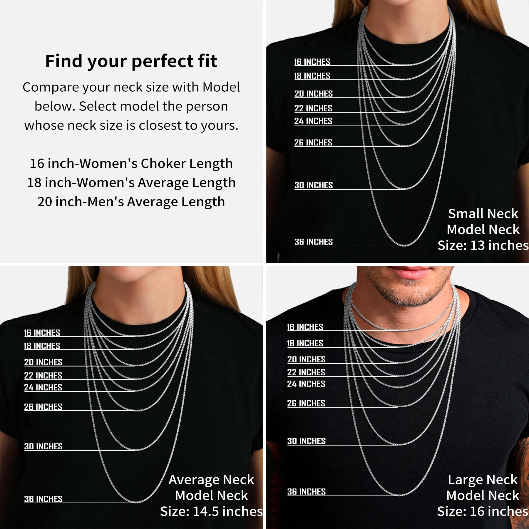 ASHINE Sterling Silver Chain Silver Chain Necklace for Women Chain Necklaces for Women Silver Chain Charm Jewelry Chain Long Nec
