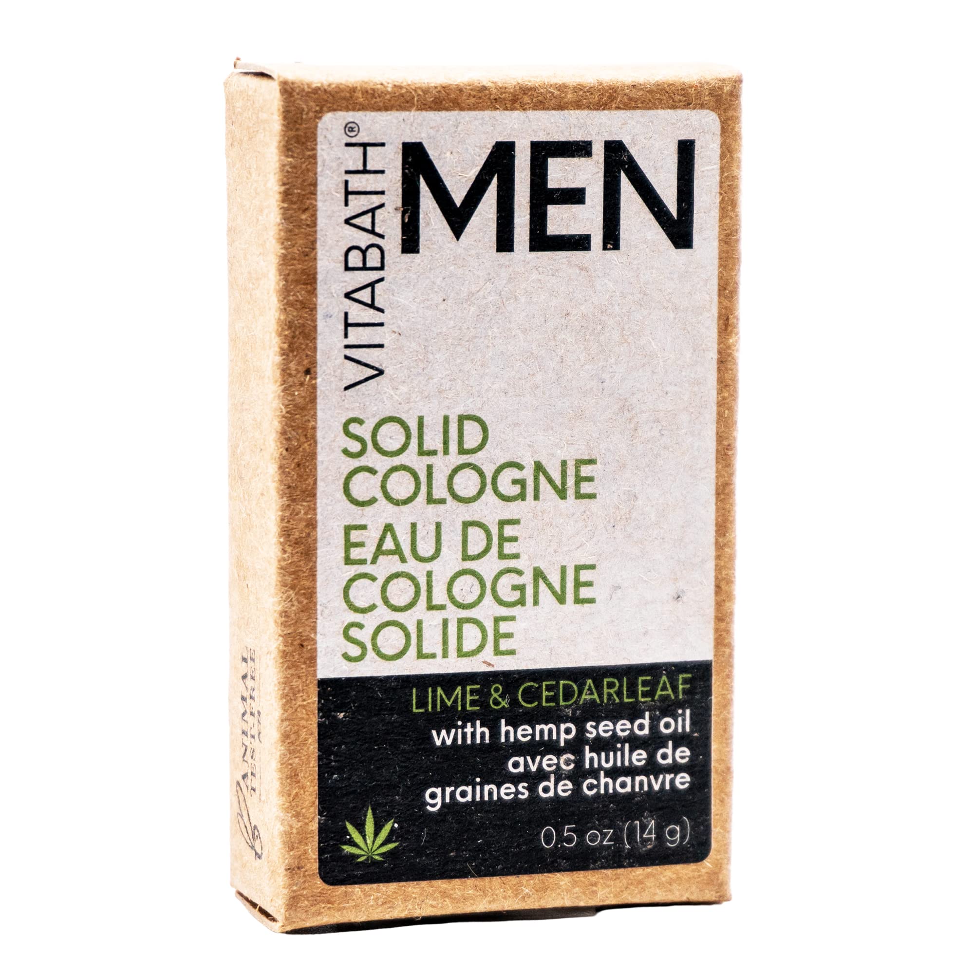 Vitabath Men's Lime & Cedarleaf Solid Cologne Refreshing Spicy Lime, Juicy Mandarin & Earthy Cedar Leaf All Over Lasting Fragran