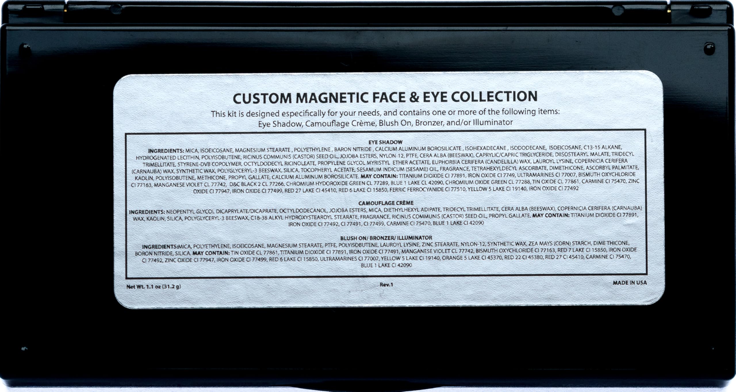 Pure Ziva Matte Black, Medium Brown And Off White Vegan Eyeshadow Trio Palette; Talc, Paraben & Cruelty Free
