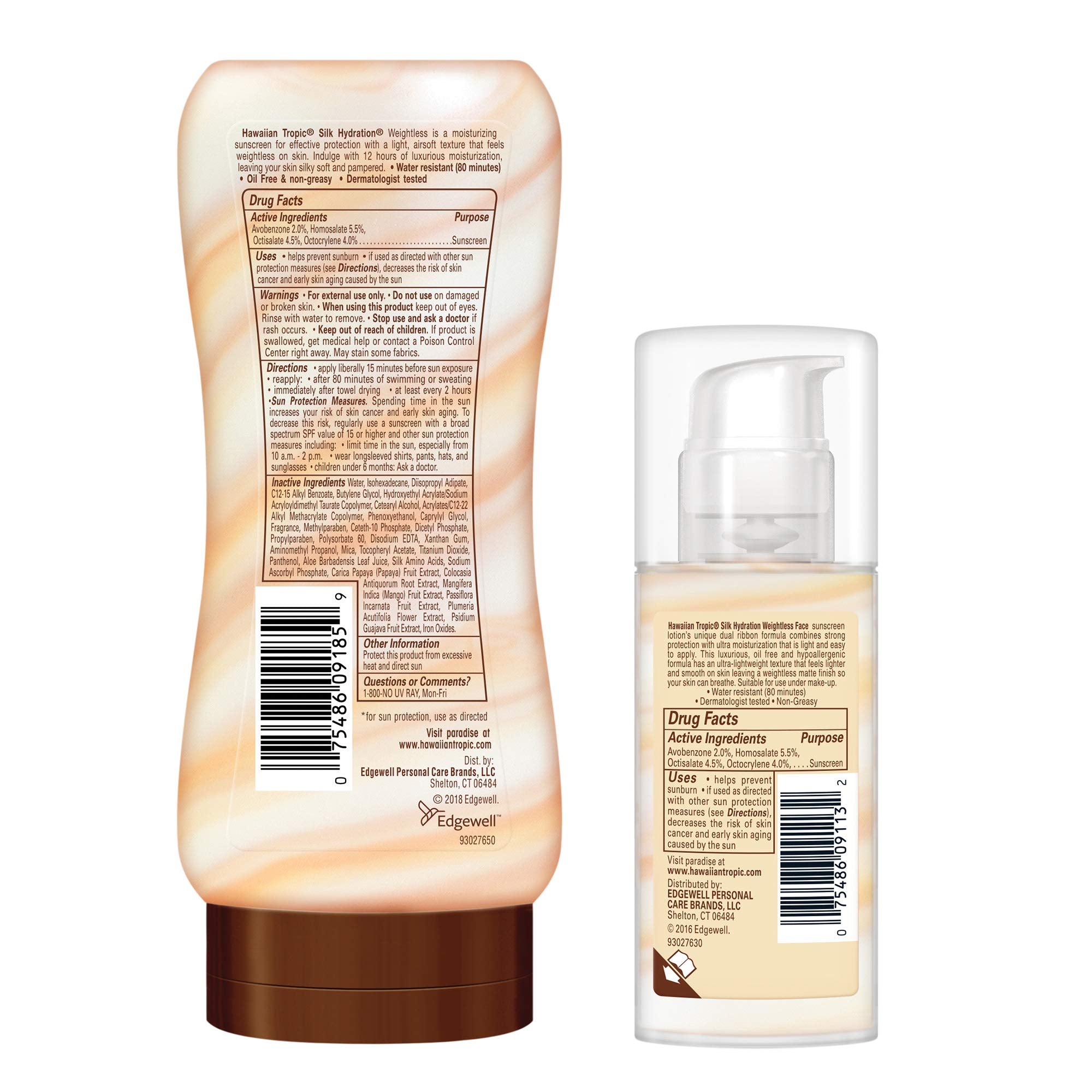 Hawaiian Tropic, Spf 30 Broad Spectrum Sunscreen, Silk Hydration Weightless Sunscreen Pack With 6Oz Sunscreen Lotion And 1.7Oz S