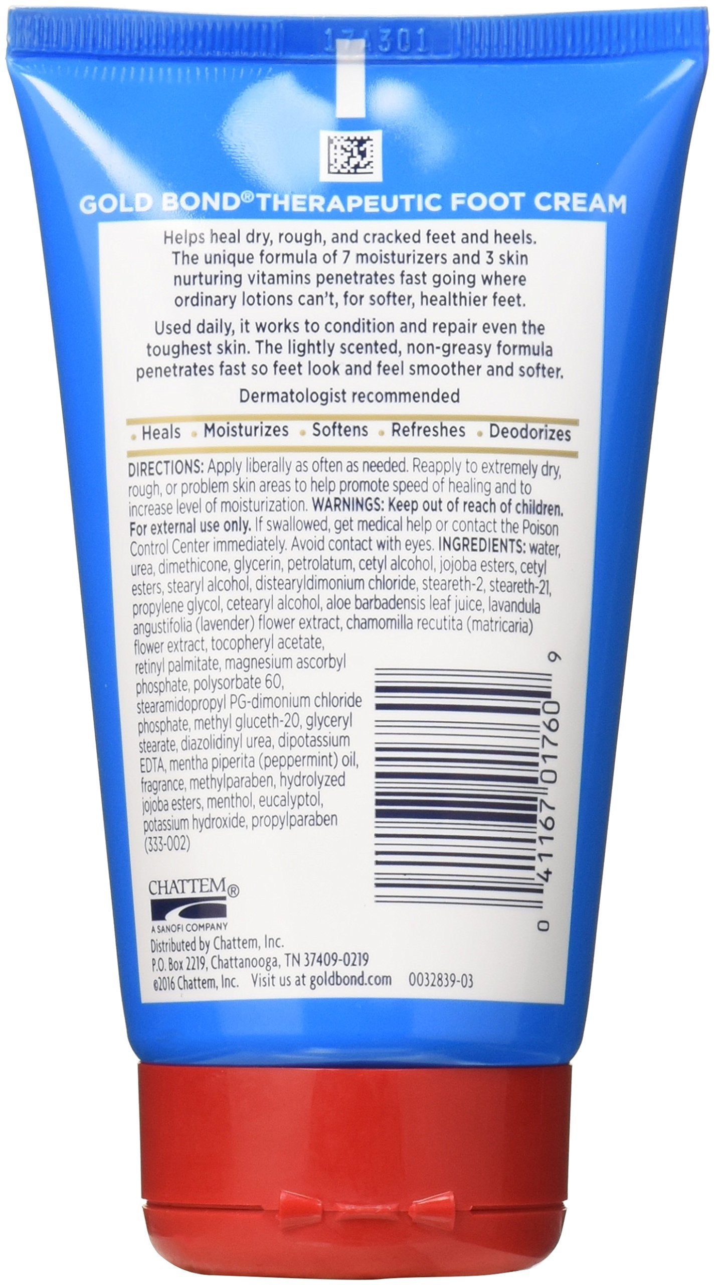 Gold Bond Foot Cream Triple Action 4 Ounce (2 Pack)