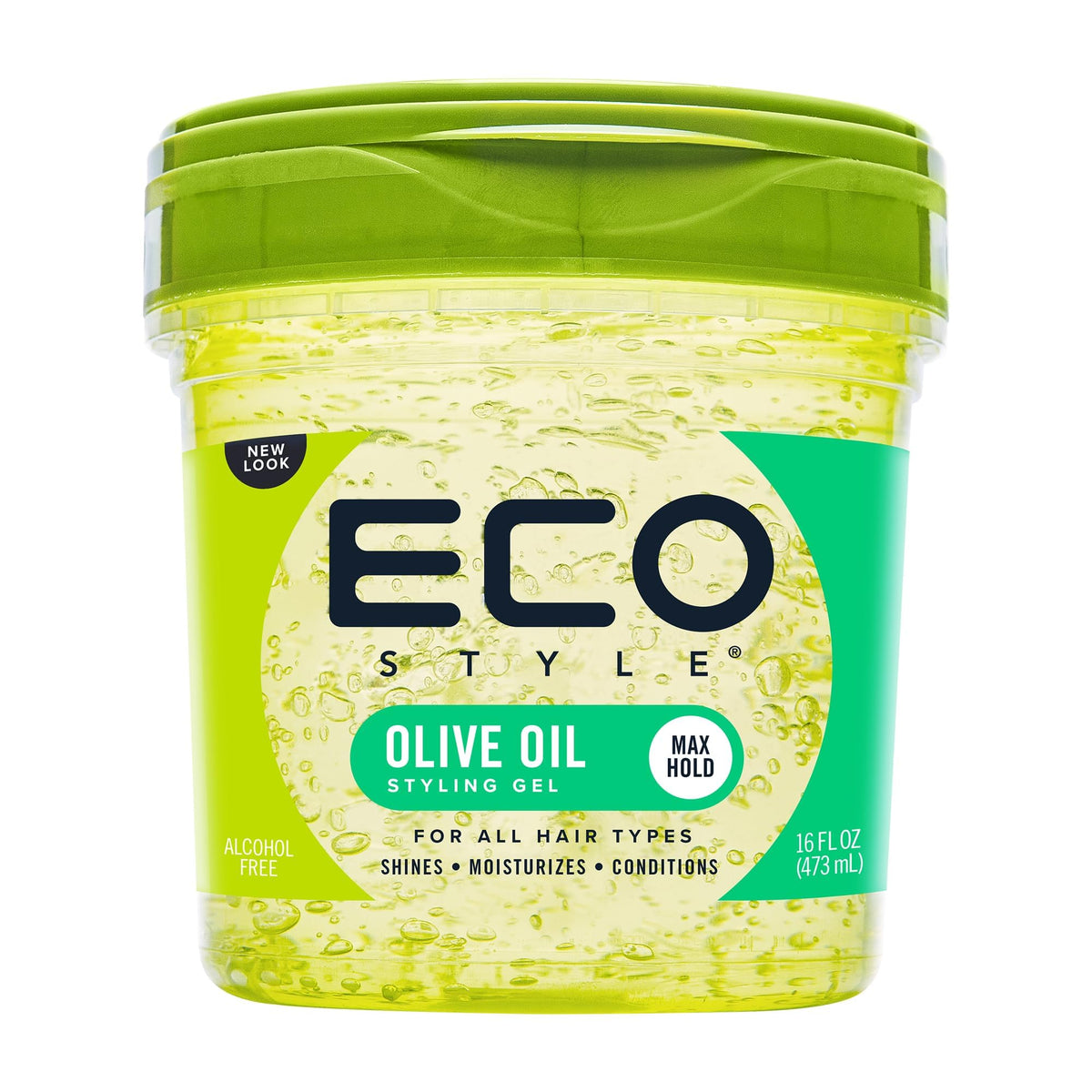 Eco Style ECOCO Style Gel Olive Oil-100% Pure Olive Oil-Adds Shine And Tames Split Ends-Weightless Style-Nourishes And Repairs-A