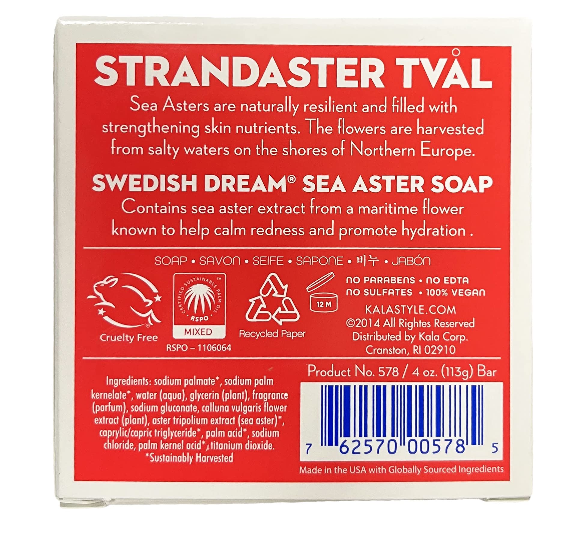 Swedish Dream Sea Aster Invigorating Bath Soap - Pack Of 4