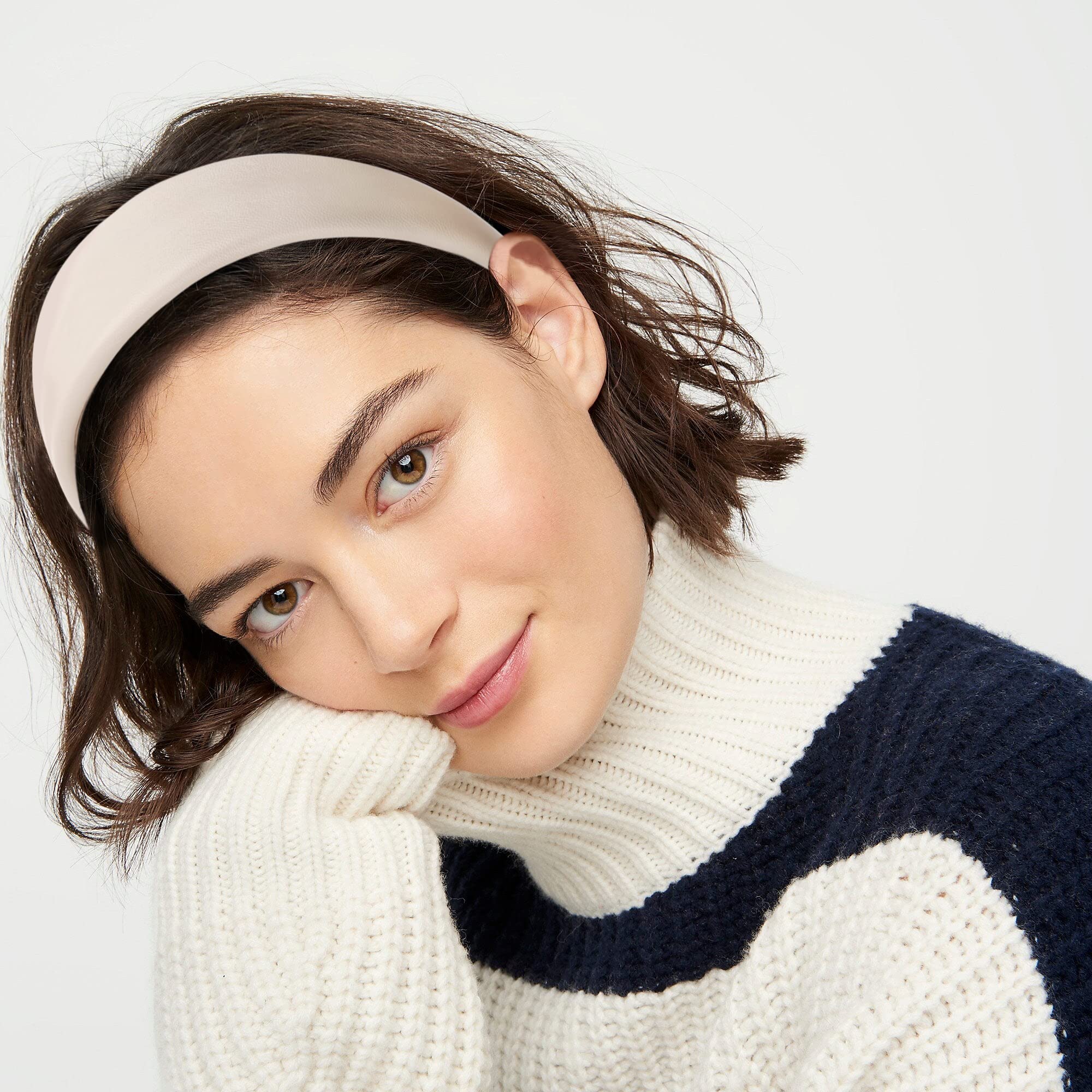 WOVOWOVO Leather Headband for Women - 4Pcs Wide Headbands Fashion Thick Hair Head Bands Diademas Para Mujer De Moda Hair Accesso