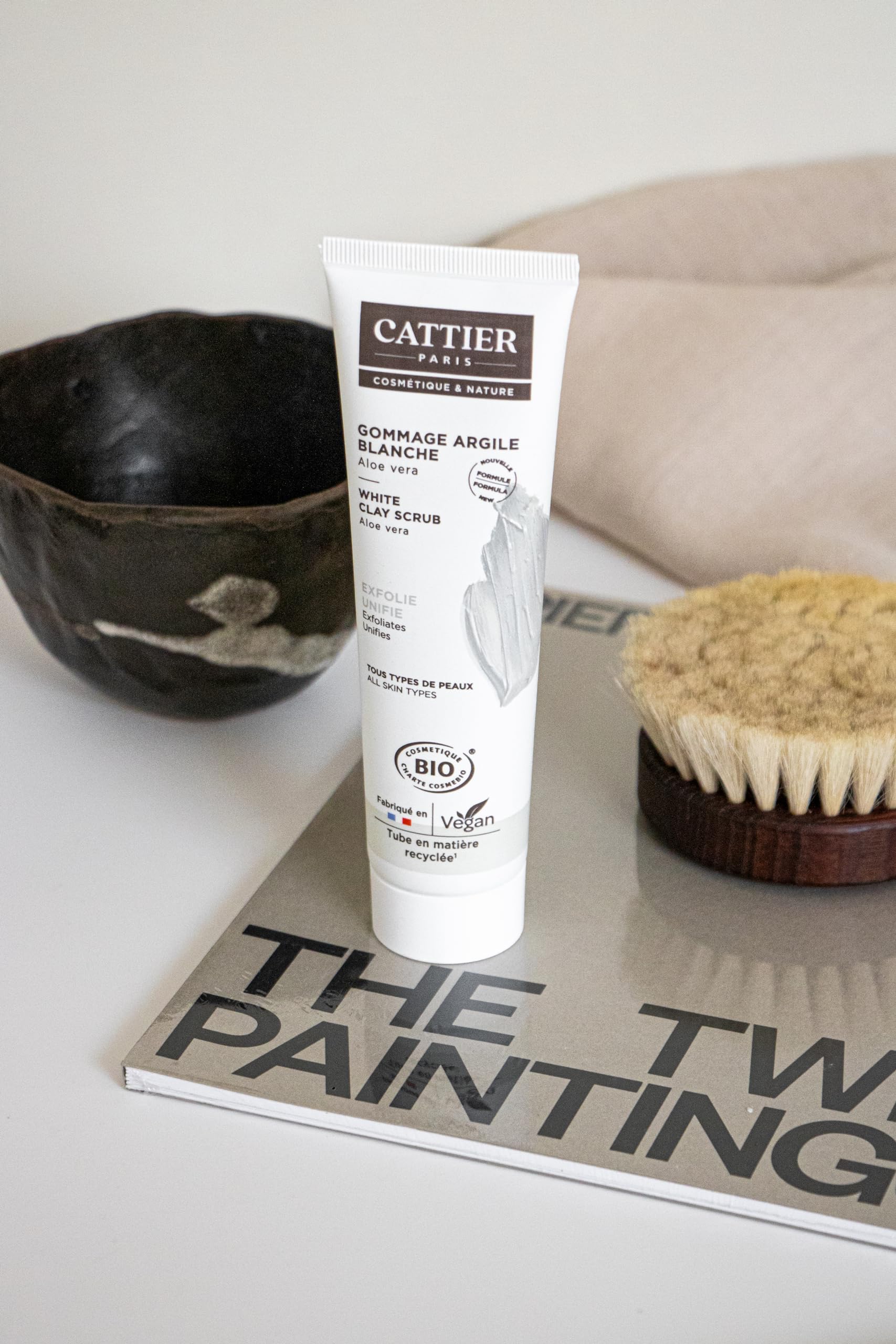 Cattier Organic White Clay Face Scrub With Aloe Vera 100 Ml