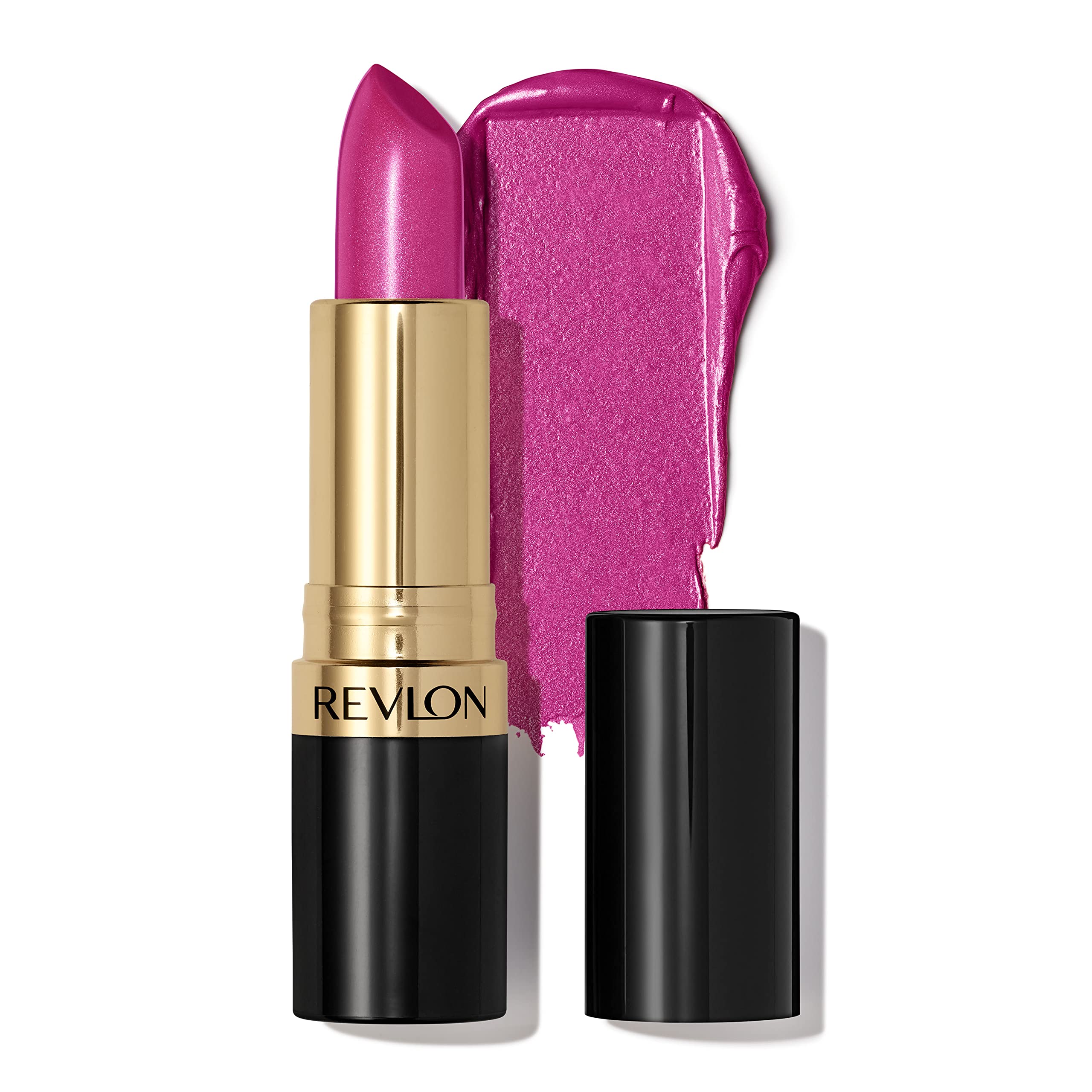 REVLON Lipstick, Super Lustrous Lipstick, Creamy Formula For Soft, Fuller-Looking Lips, Moisturized Feel in Berries, Wild Orchid