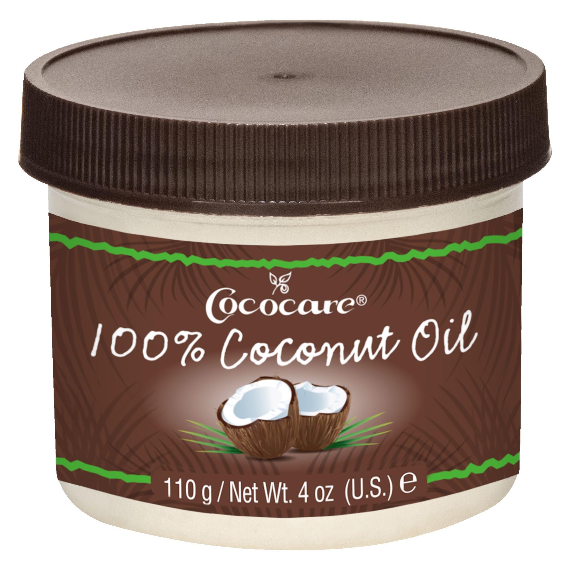 Cococare 100% Coconut Oil - All Natural Coconut Oil for Use on Skin & Hair - Ideal for All Skin Types (4oz)