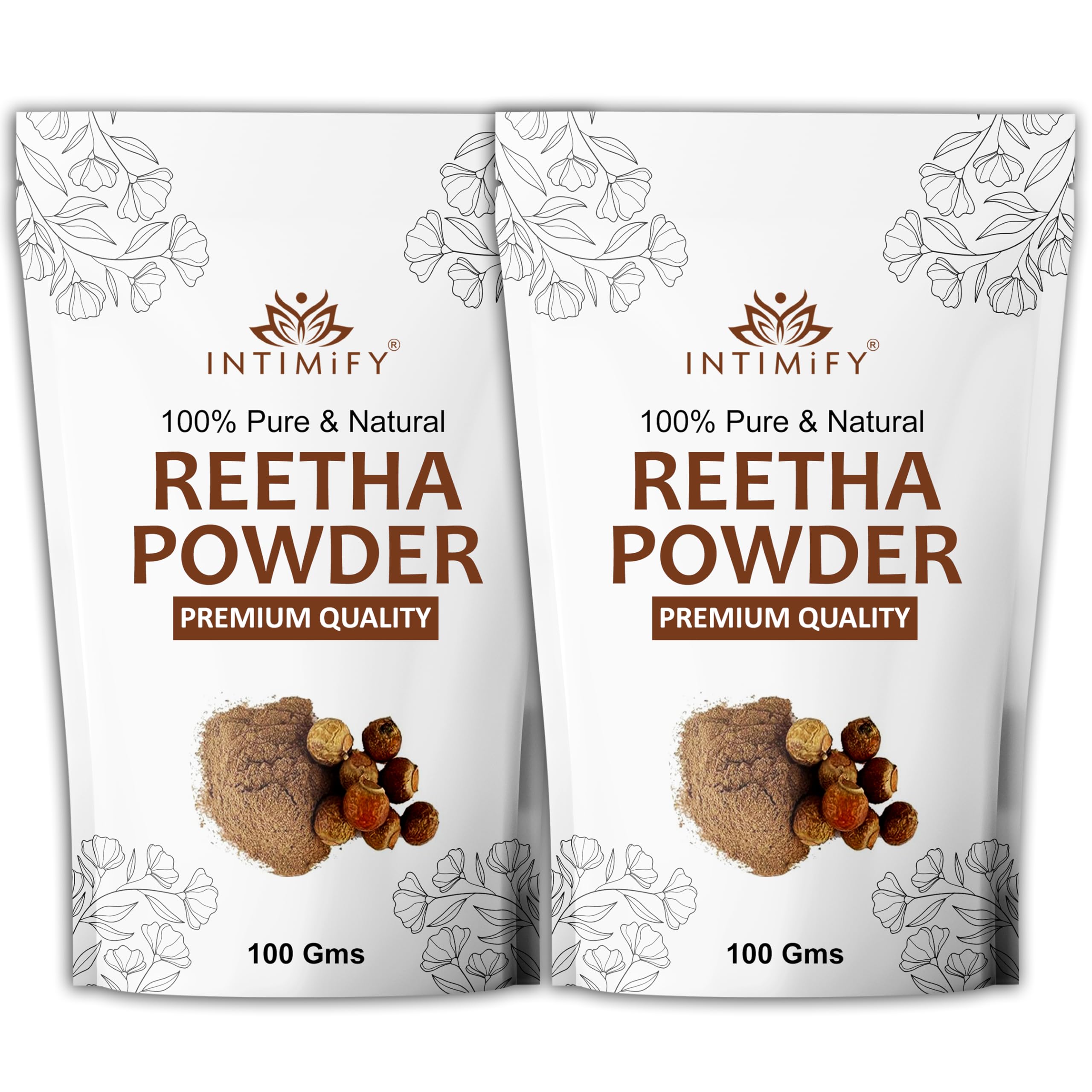 Intimify Reetha Powder For Hair Growth | For All Hair Type | Used As Hair Mask | 200 Grams