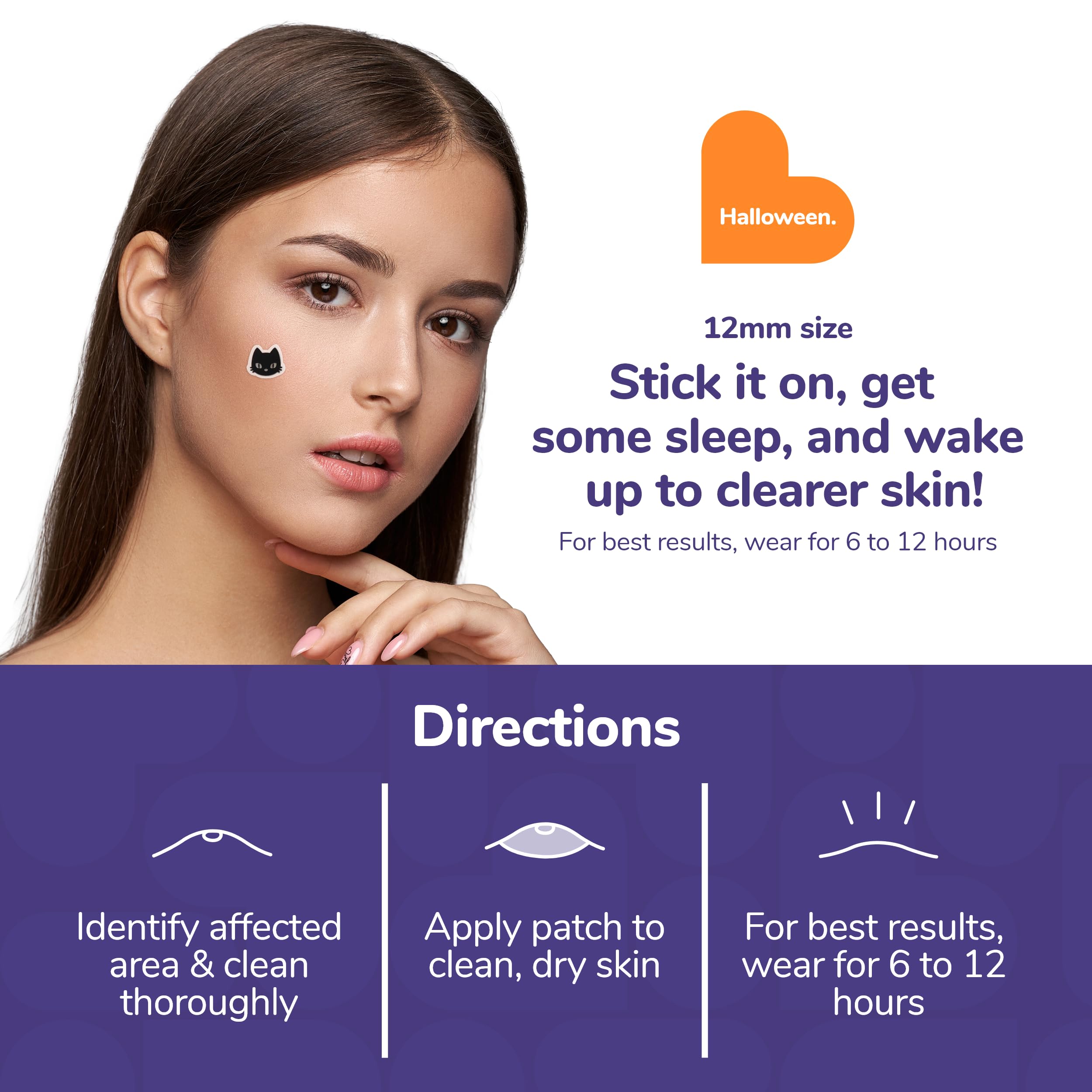 BioSwiss Halloween Pimple Patches - Hydrocolloid Acne Spot Stickers for Face & Skin, 72 Count, Ideal for Zits & Blemishes