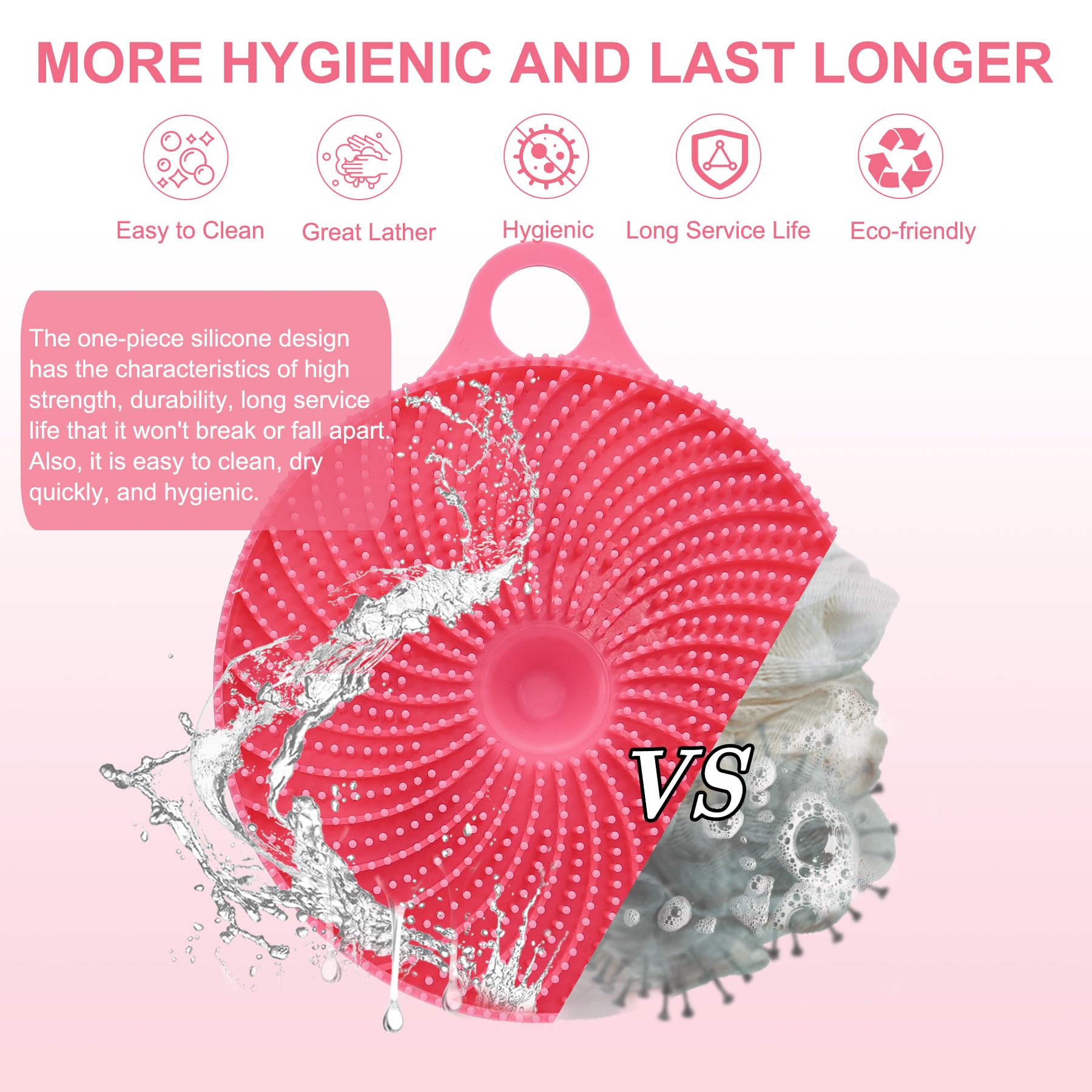 INNERNEED 2-in-1 Silicone Body Scrubber and Scalp Massager Shampoo Brush, Food-Grade Soft Material, More Hygienic, Easily Lather