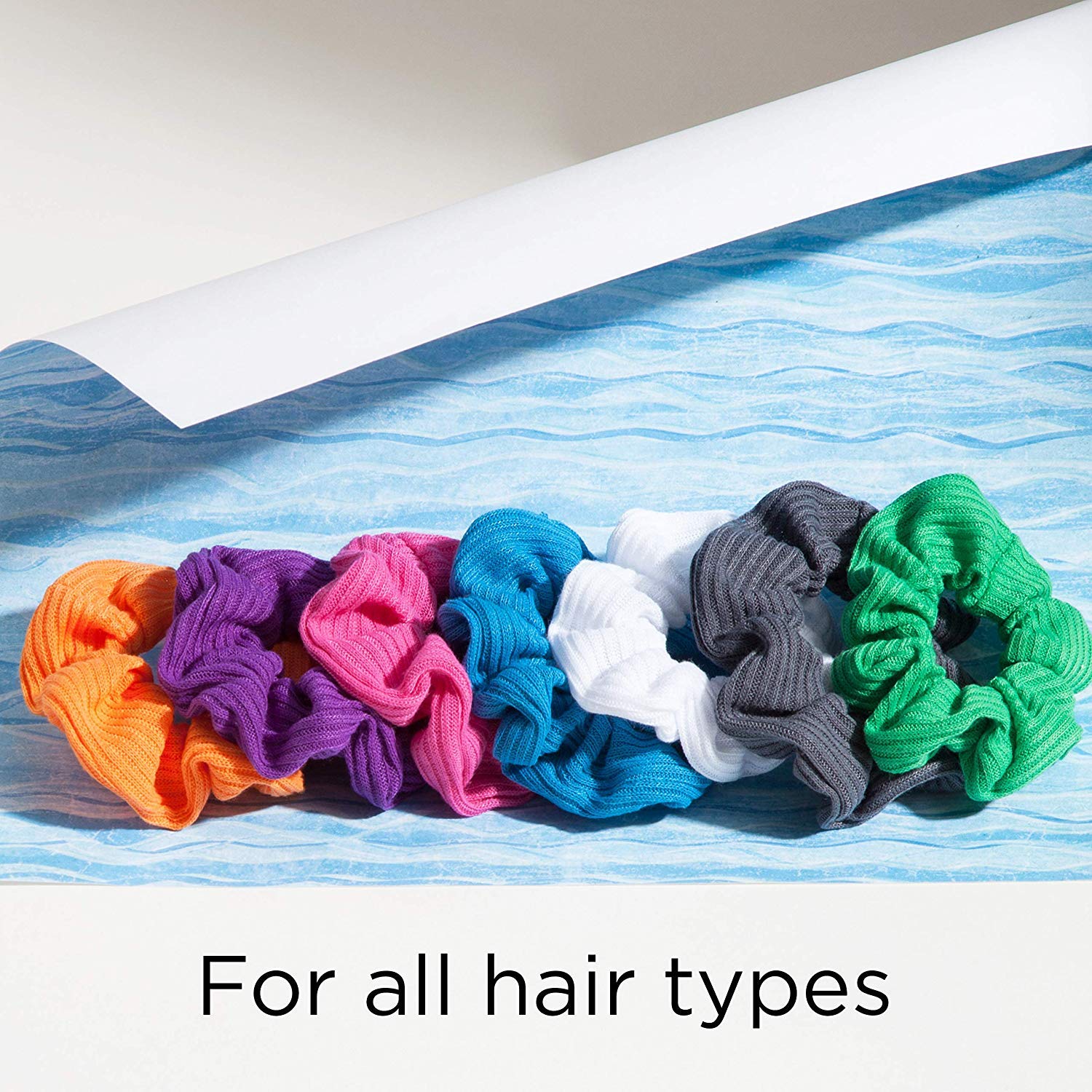 Goody Women's Hair Ouchless Jersey Variety Scrunchies, 8 Count, 2 Pack