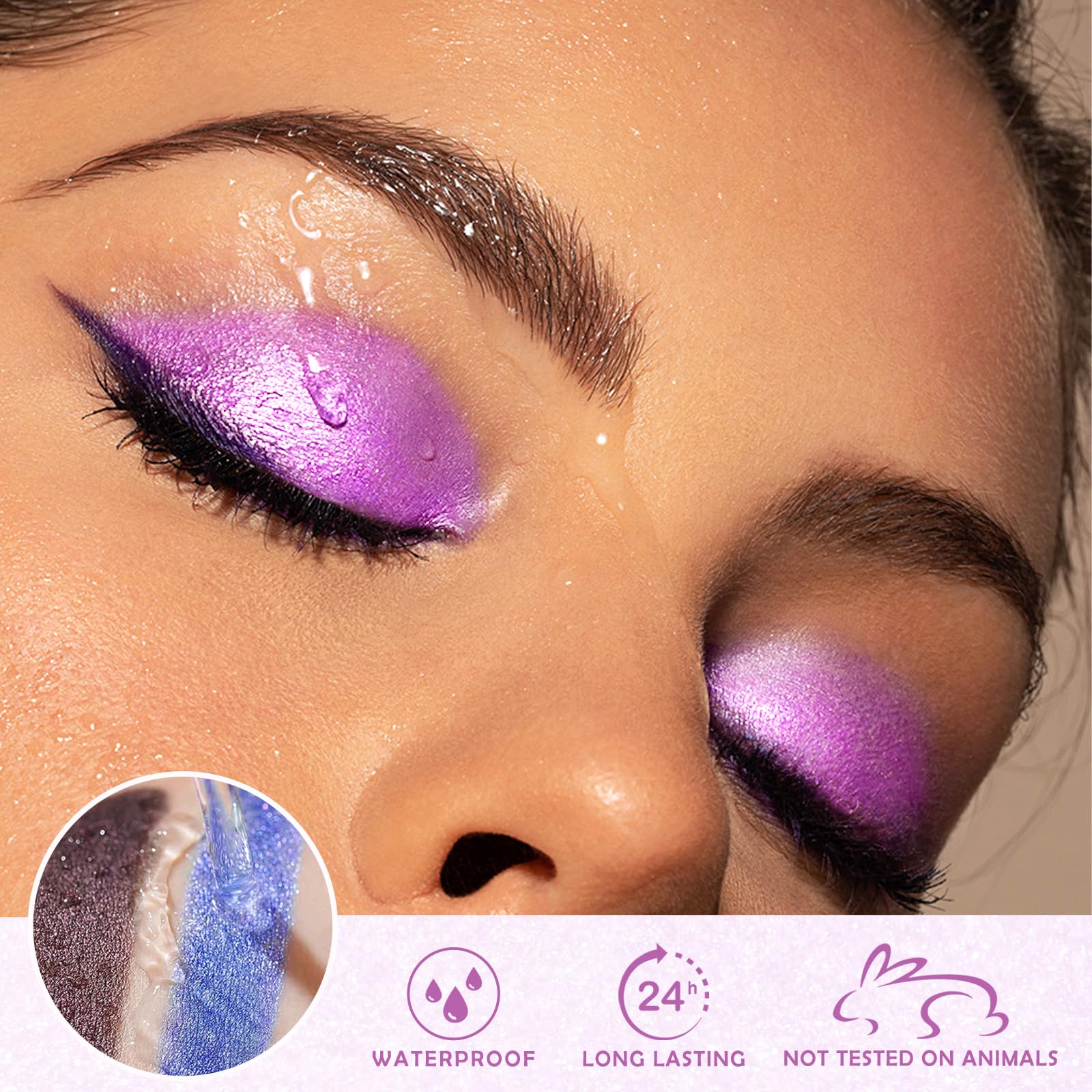 Hotiary Shimmer Glitter Liquid Eyeshadow Metallic Pigments Makeup Metals Gloss For Eyes Eyeliners Sparkling Eye Shadow Set Gift