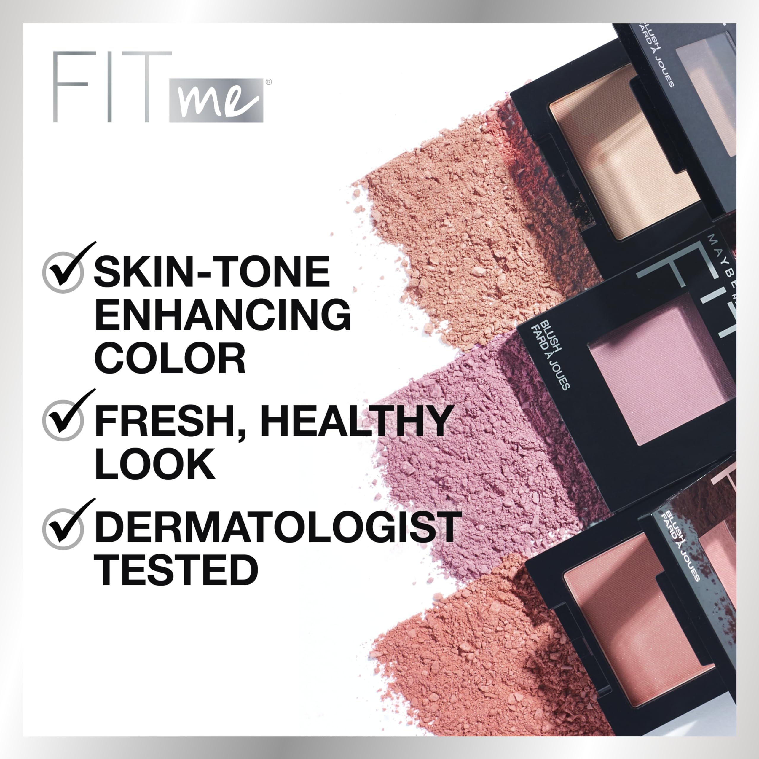 Maybelline Fit Me Powder Blush, Lightweight, Smooth, Blendable, Long-lasting All-Day Face Enhancing Makeup Color, Berry, 1 Count