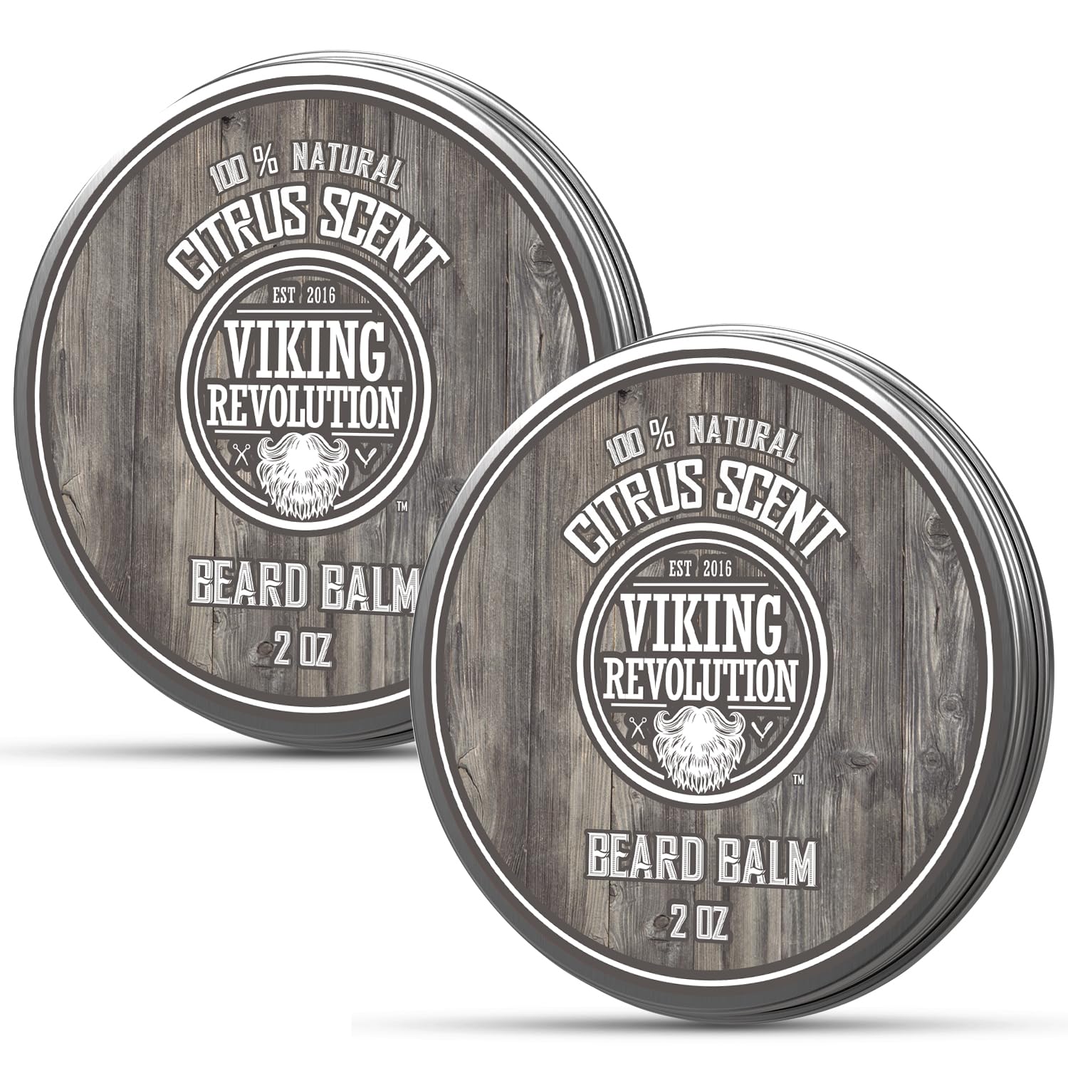 Viking Revolution Citrus Beard Balm - Beard Butter With Argan Oil, Beard Softener For Men With Jojoba Oil - Beard Moisturizer Fo