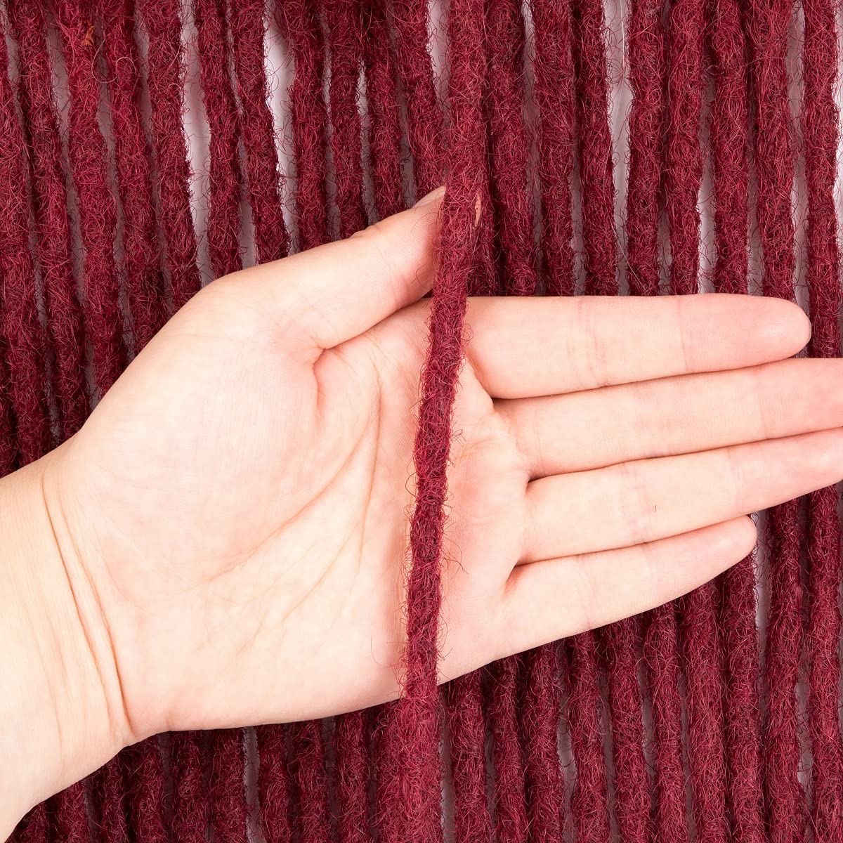 Teresa Small 0.4Cm And Medium 0.8Cm 100% Human Hair Dreadlock Extensions For Men/Women/Kids 0.4Cm Width Full Hand-Made Permanent