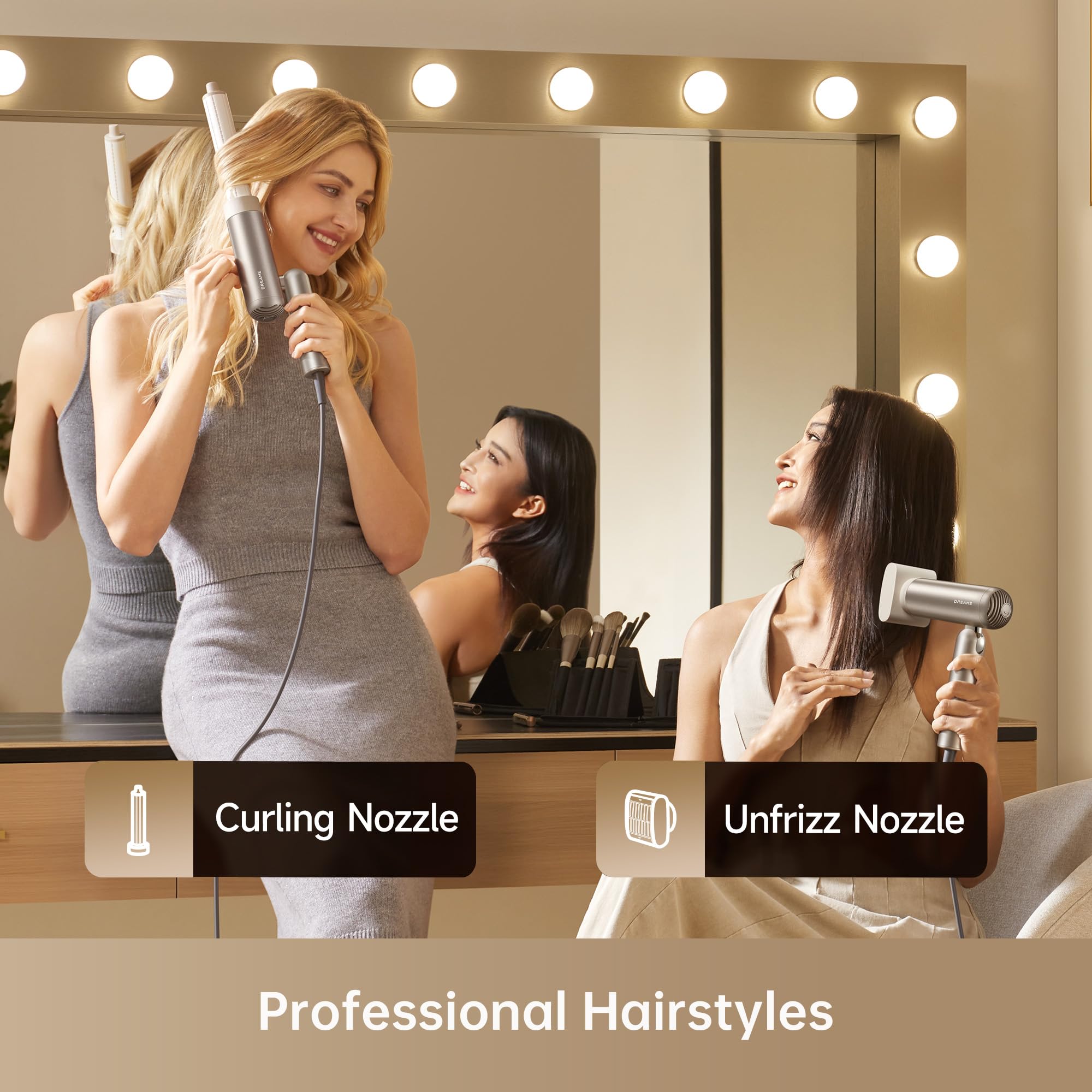 dreame Pocket Hair Dryer, Foldable Blow Dryer, 0.66 lbs Ultra Lightweight, 40s Fast Drying, 5 Adjustable Temperature Levels, 300