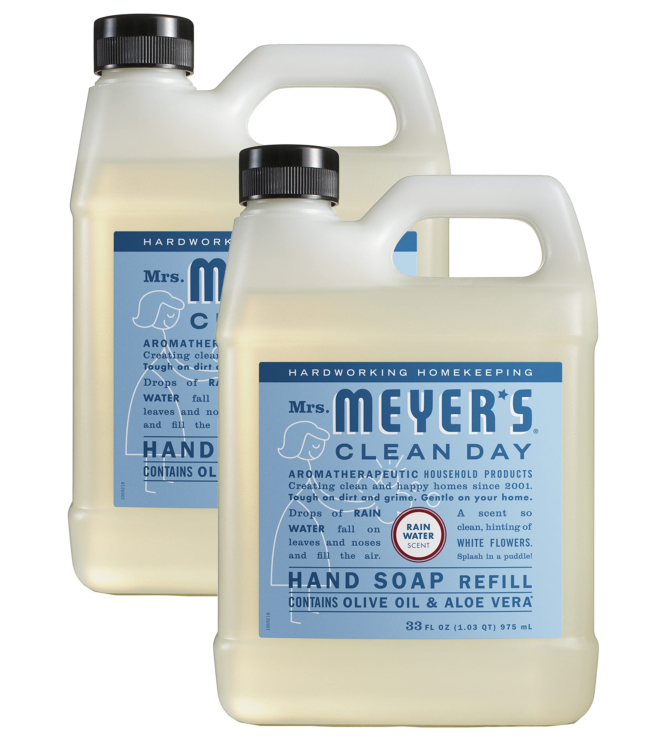 Mrs. Meyer 'S Clean Day Liquid Hand Soap Refill Scent, Rainwater (Pack Of 2)