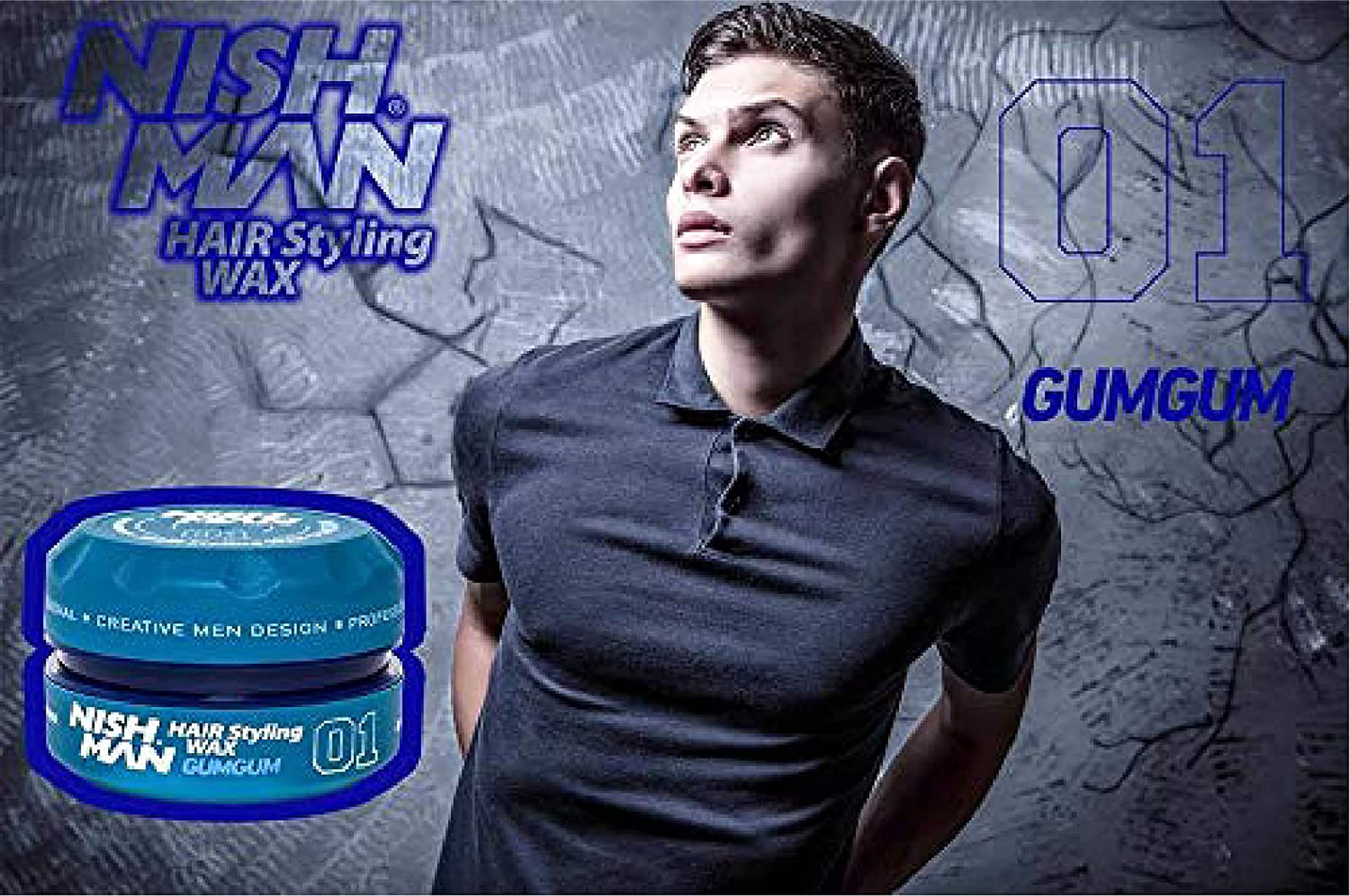 nishman Hair Styling Series (01 Gum Gum AQUA WAX, 150ml)