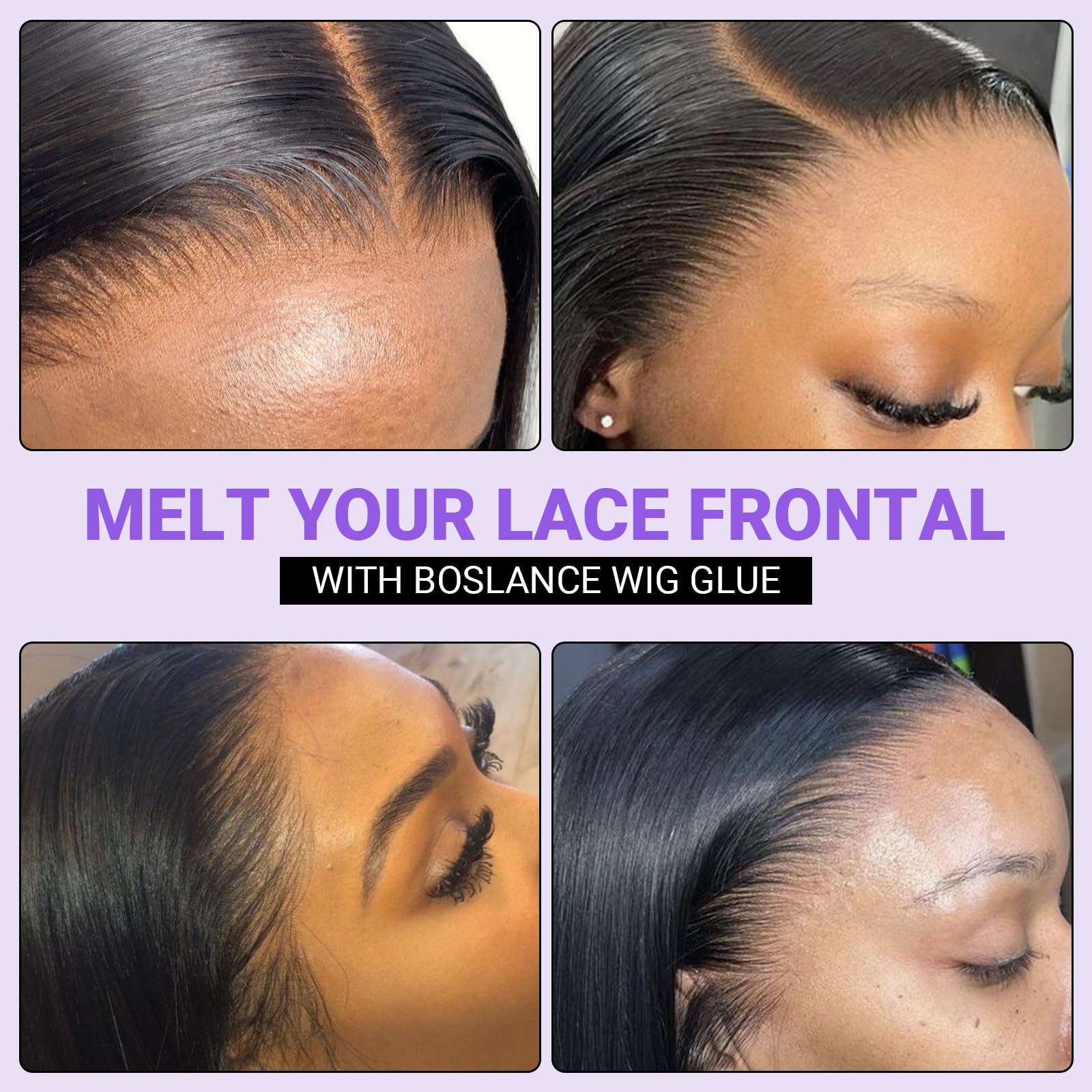 Boslance Lace Glue For Wigs, Wig Glue For Front Lace Wig Waterproof Super Hold Hair Glue For Weave, Invisible Hair Bonding Glue