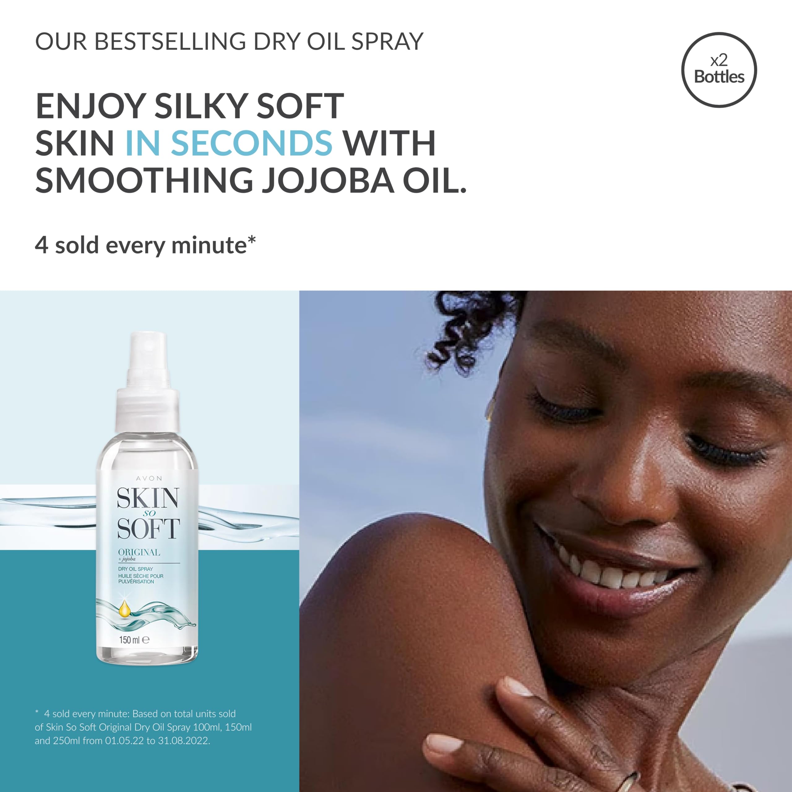 AVON Skin So Soft Original Dry Oil Spray 5 fl.oz (Two Pack)