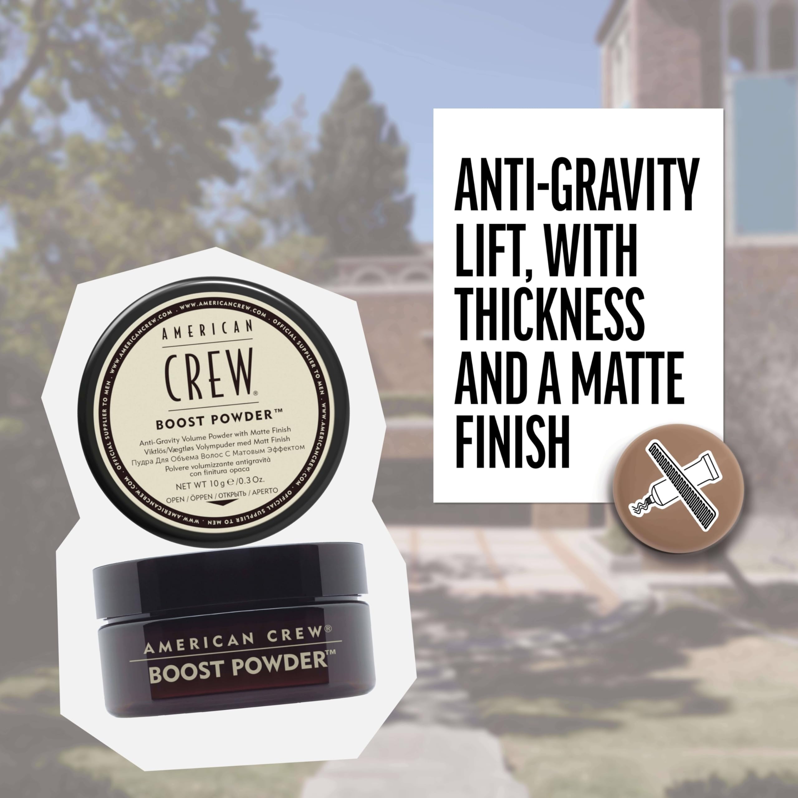 American Crew Men's Hair Boost Powder, Provides Lift & Volume, 0.3 Oz (Pack of 1)