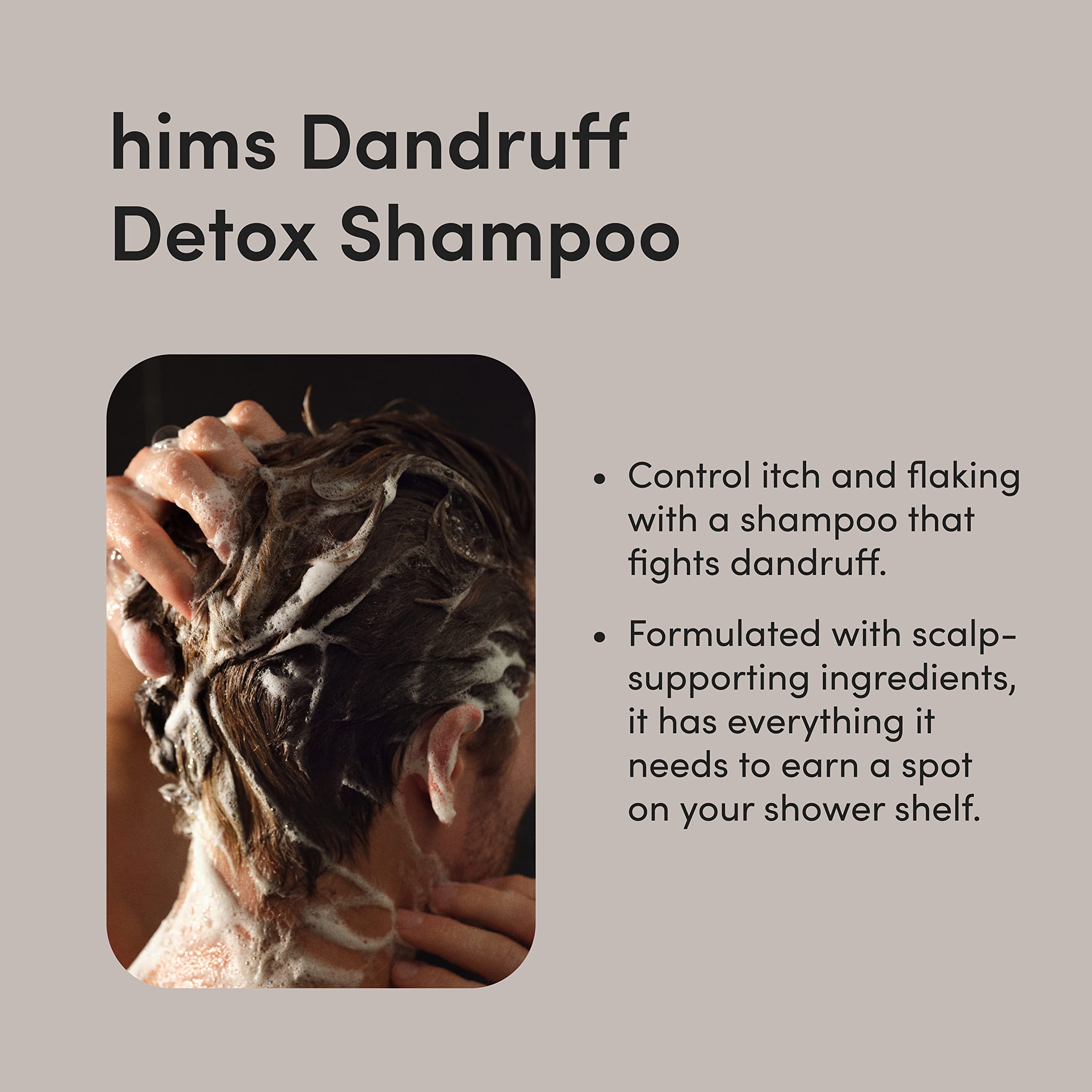 Hims Dandruff Detox Shampoo - Dermatologist Formulated For Dry, Oily, Itchy, Flaky Scalp Shampoo With 1% Zinc Pyrithione, Argan