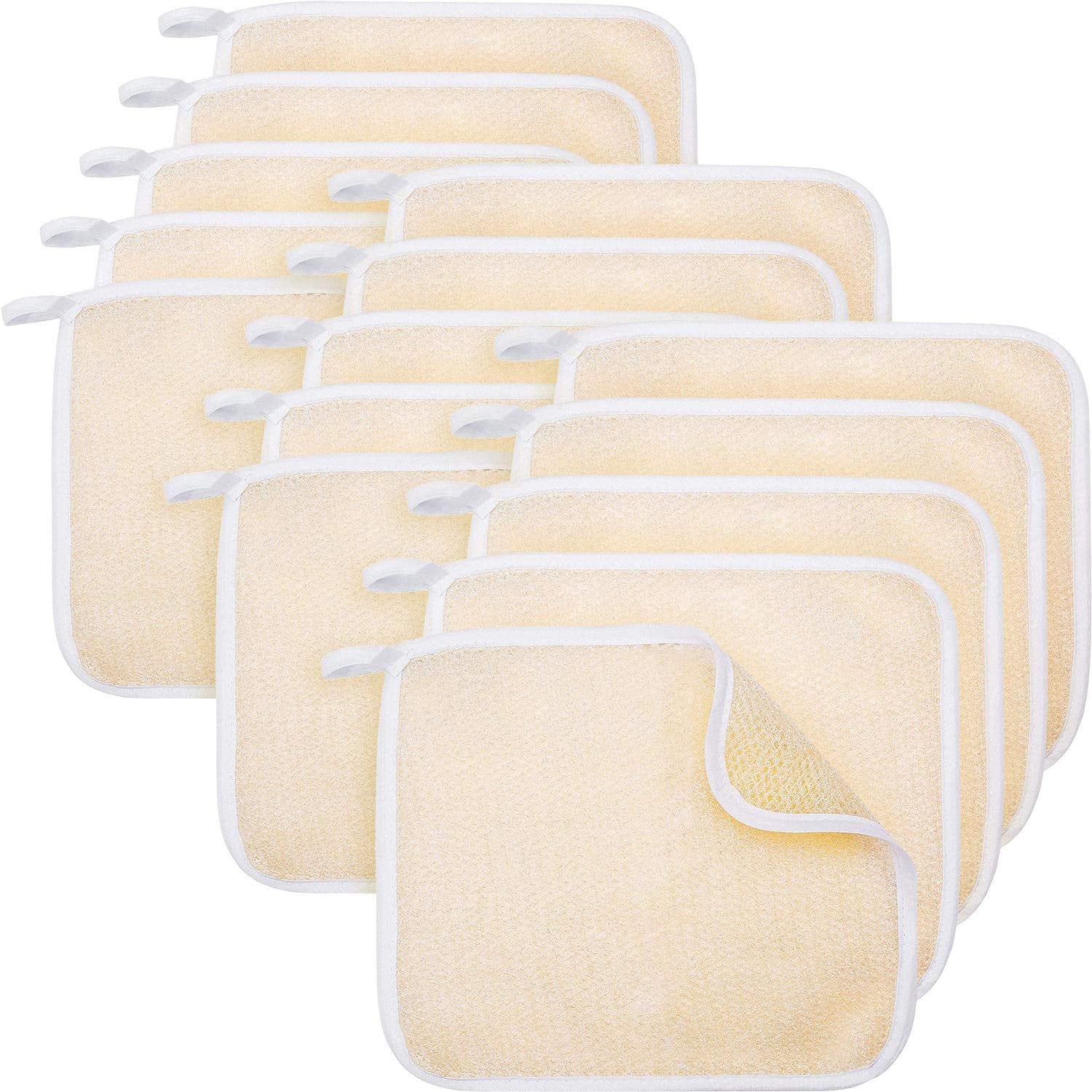 15 Packs Exfoliating Face Body Wash Cloths Towel Two Side Soft Weave Bath Cloth Exfoliating Scrubbing Massage Bath Cloth For Wom