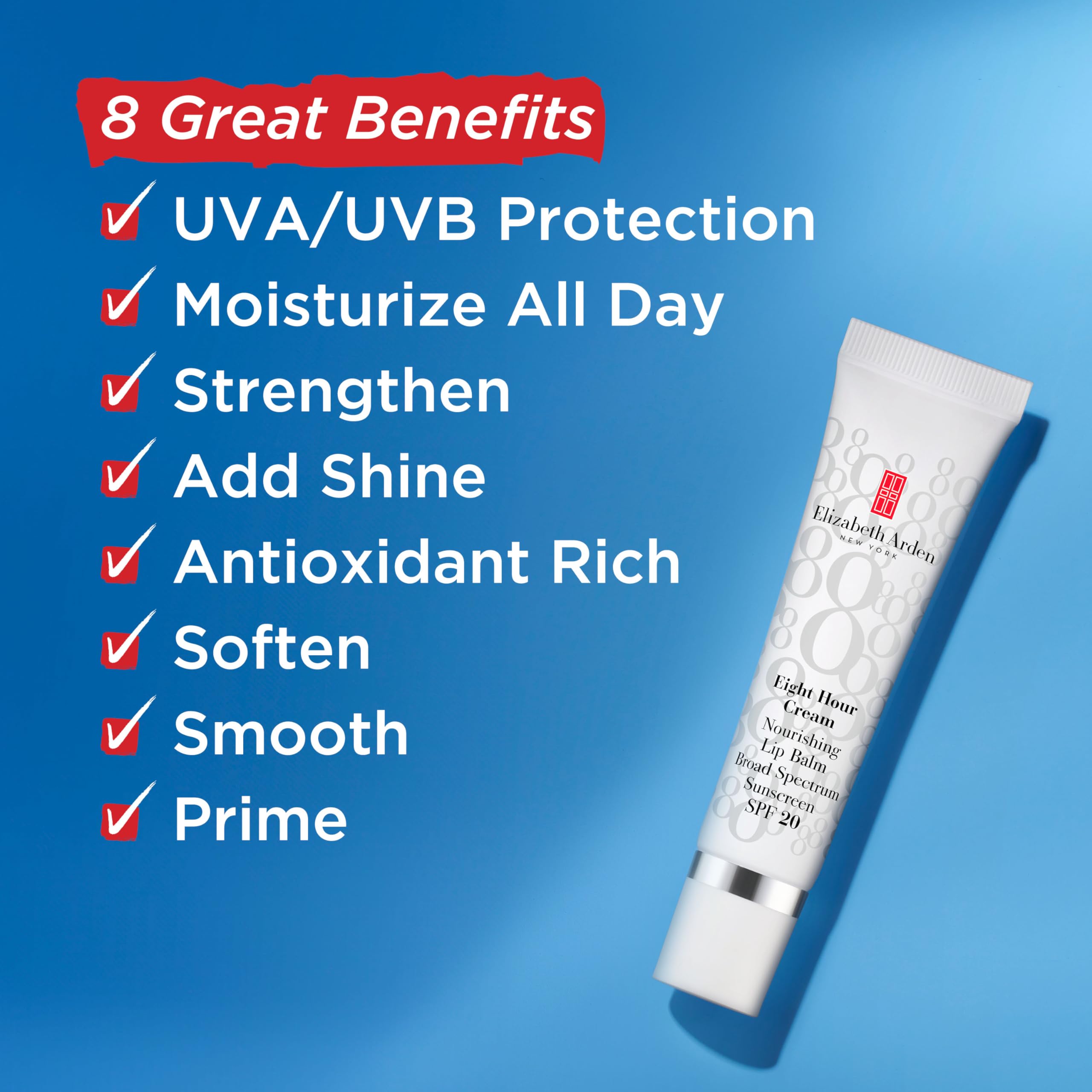 Elizabeth Arden Eight Hour Cream Nourishing Moisturizing Lip Balm,Broad Spectrum Sunscreen Spf 20, 05 Ounce