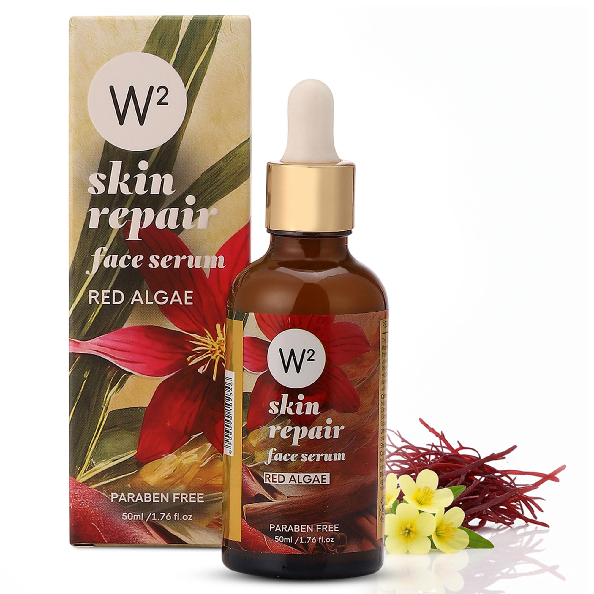 W Skin Repair Face Serum With Red Algae & Niacinamide | AntiAging, Hydrating & Barrier Repair Serum |Fades Dark Spots & Pigment