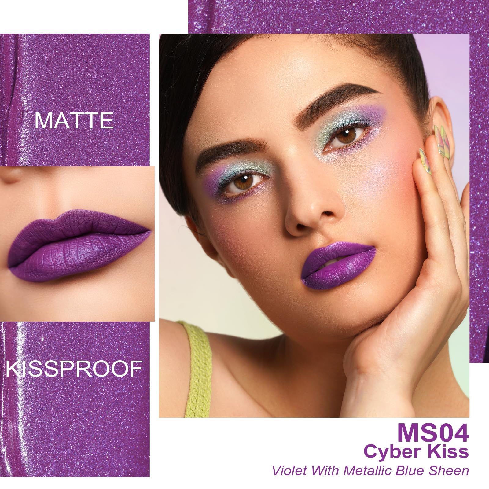 Oulac Matte Liquid Purple Lipstick For Women, Makeup Long Lasting High Impact Lip Color, Waterproof, Creamy Formula Lip Stick Wi