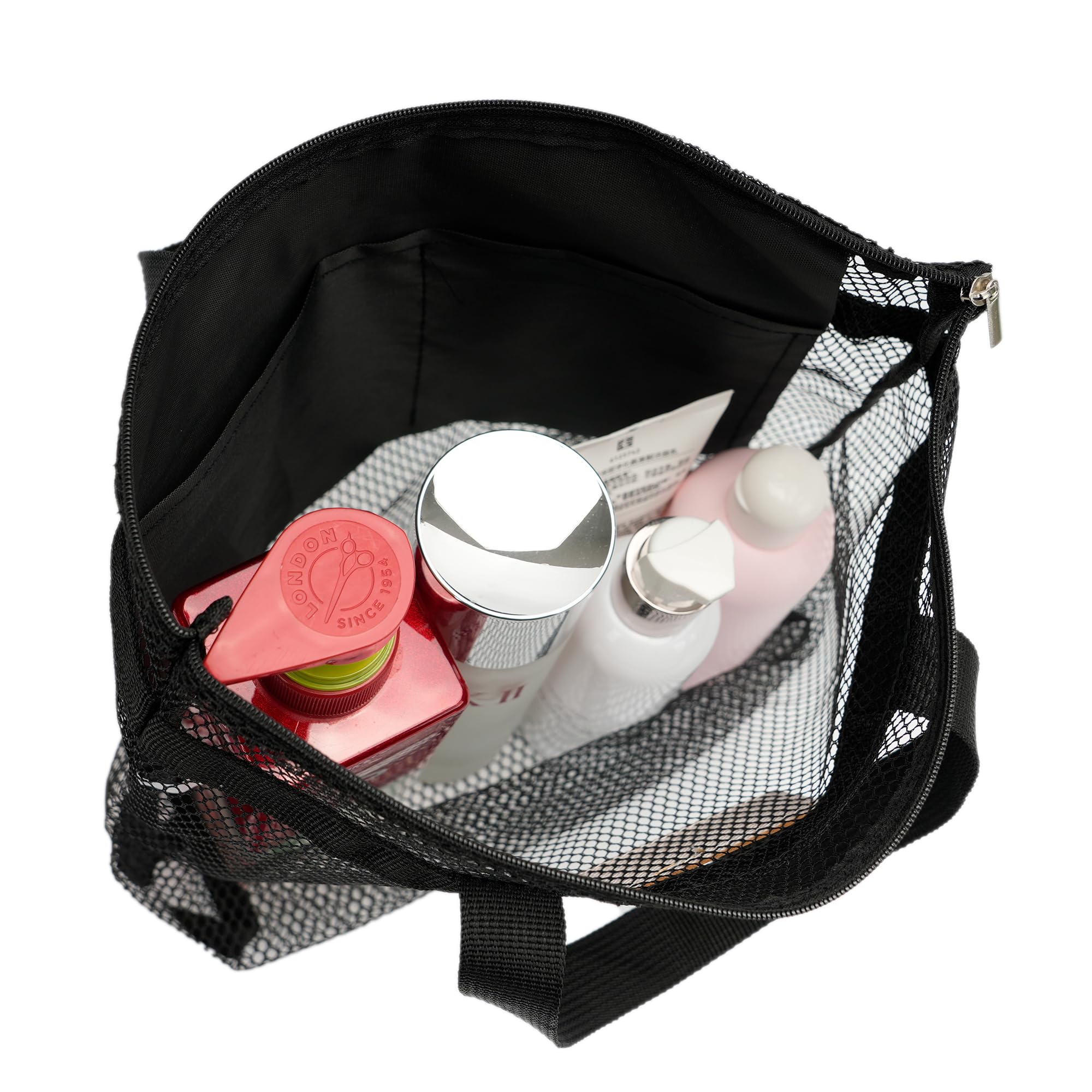 Topasion Mesh Shower Caddy Bag Portable Hanging Toiletry And Bath Organizer With Zipper For Travel, Gym, Camping, College Dorms,
