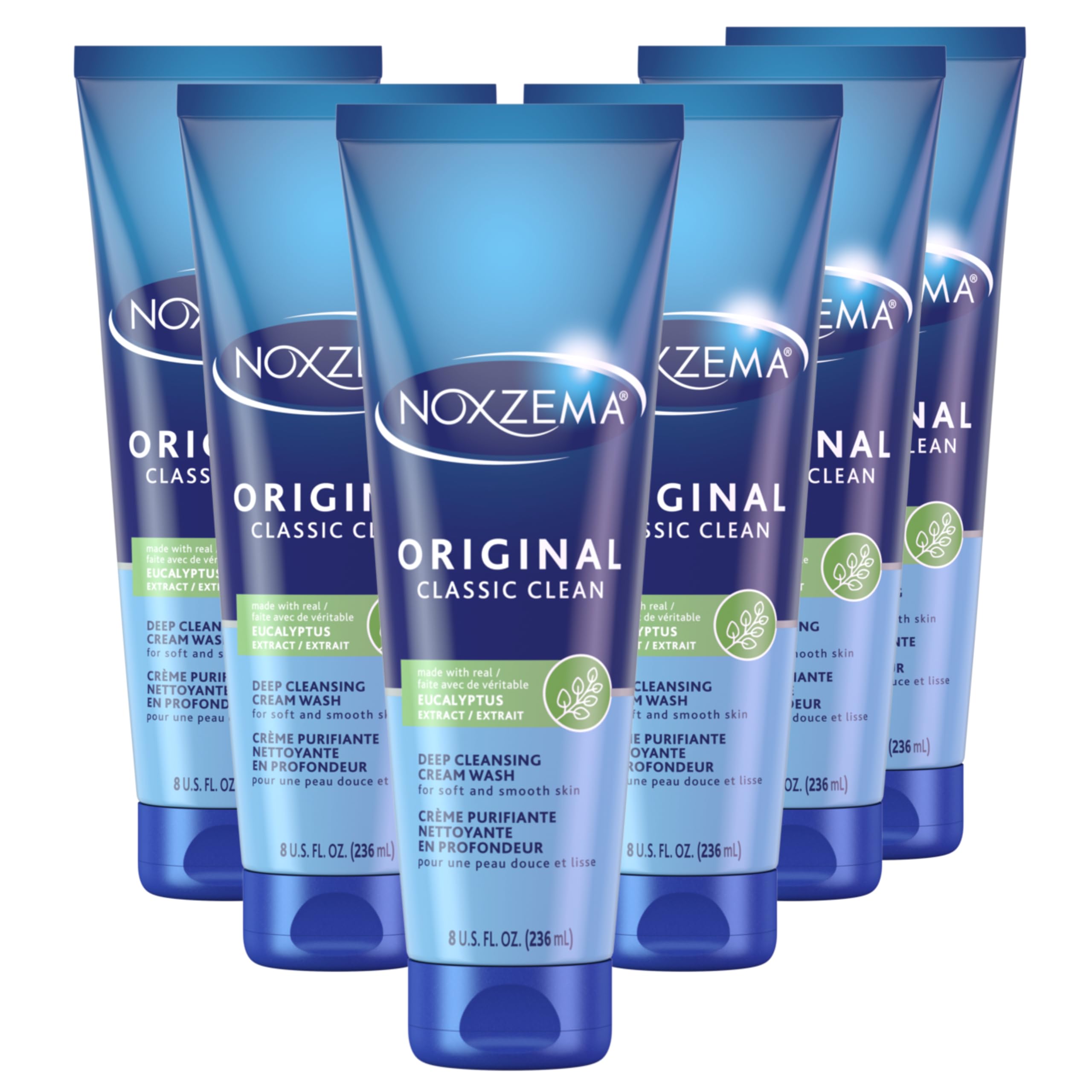 Noxzema Deep Cleansing Cream For healthy-looking and soft skin Original Face Cleanser Face Wash Removes Dirt, Makeup and Oil 8oz