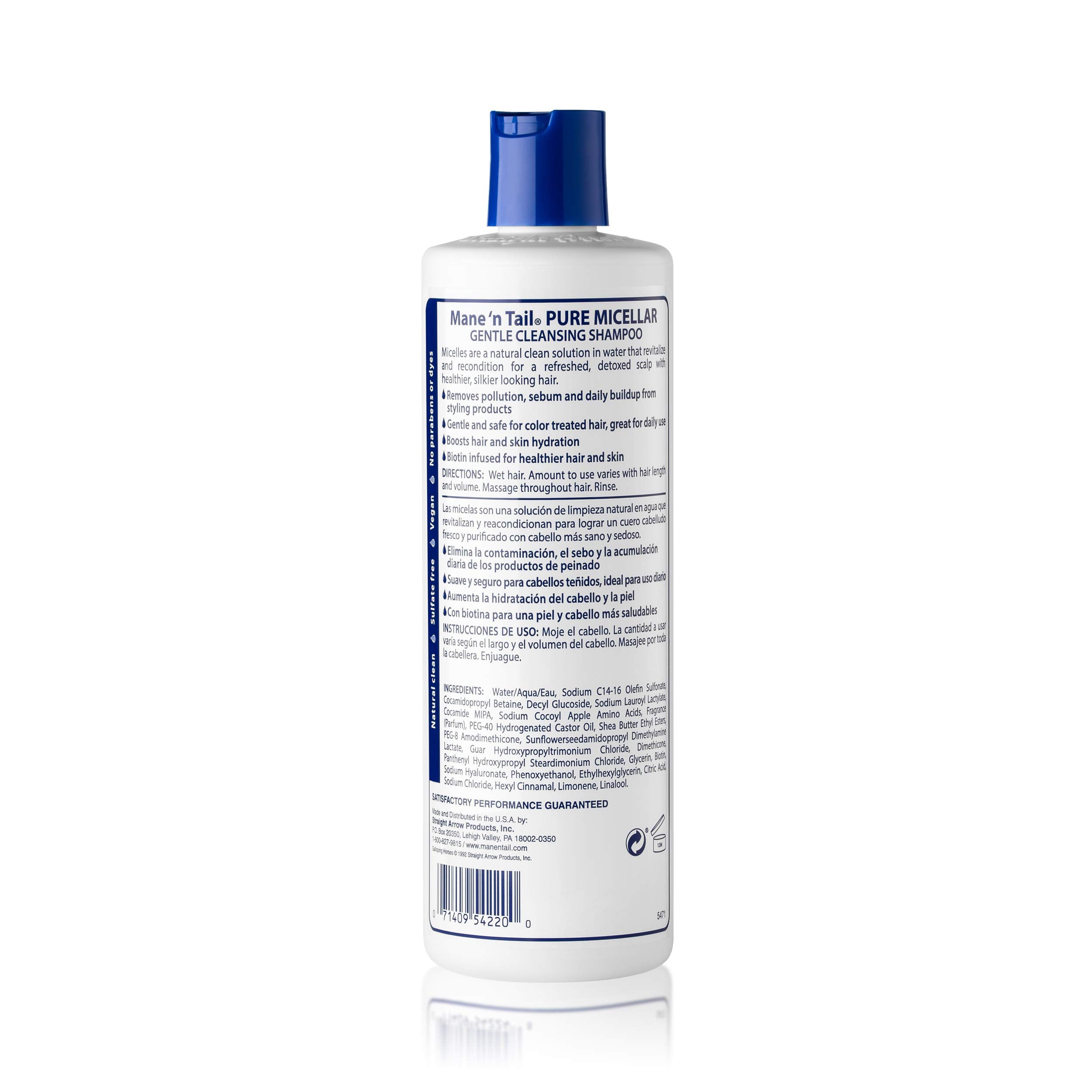 Mane 'N Tail Micellar Sulfate Free Shampoo, Clear, 11.2 Ounce