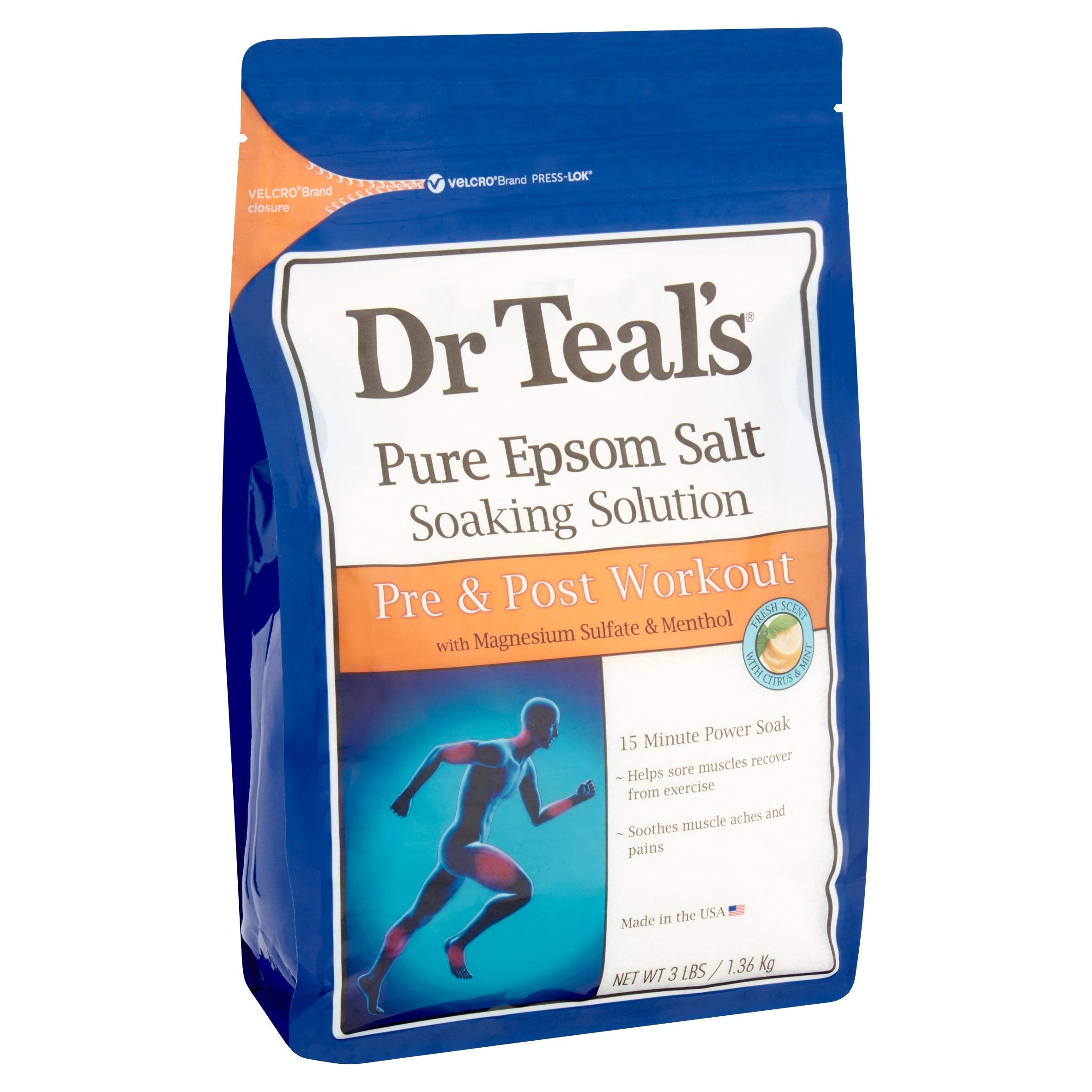 Dr Teal'S Epsom Salt Bath Combo Pack (6 Lbs Total), Relax & Relief With Eucalyptus & Spearmint, And Pre And Post Workout With Ma