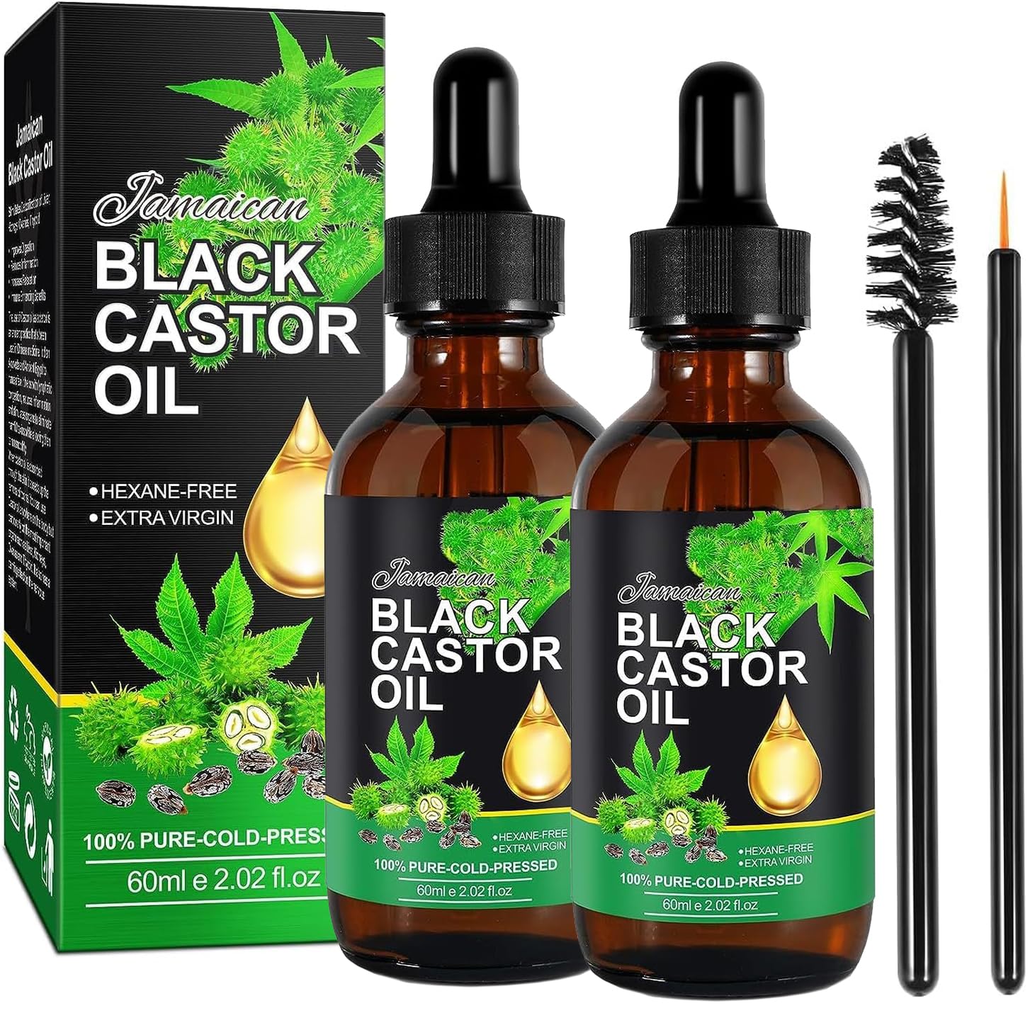 Castor Oil for Hair Growth (2.02 Fl Oz (Pack of 2))