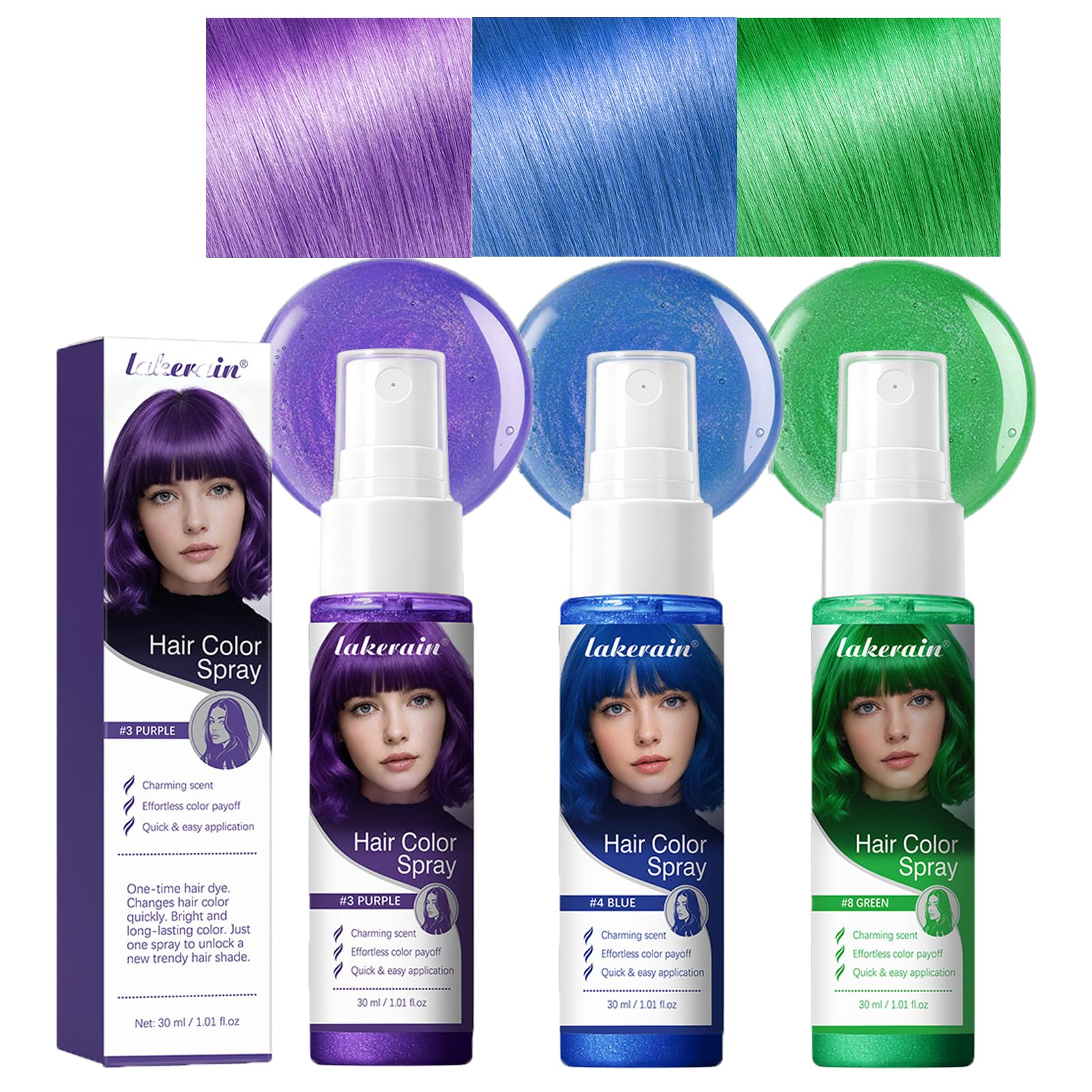 YIBABY Temporary Hair Color Spray, Root Touch Up Hair Color Spray, Instant HairDye Mist, SweatResistant & Natural, SmudgeProo