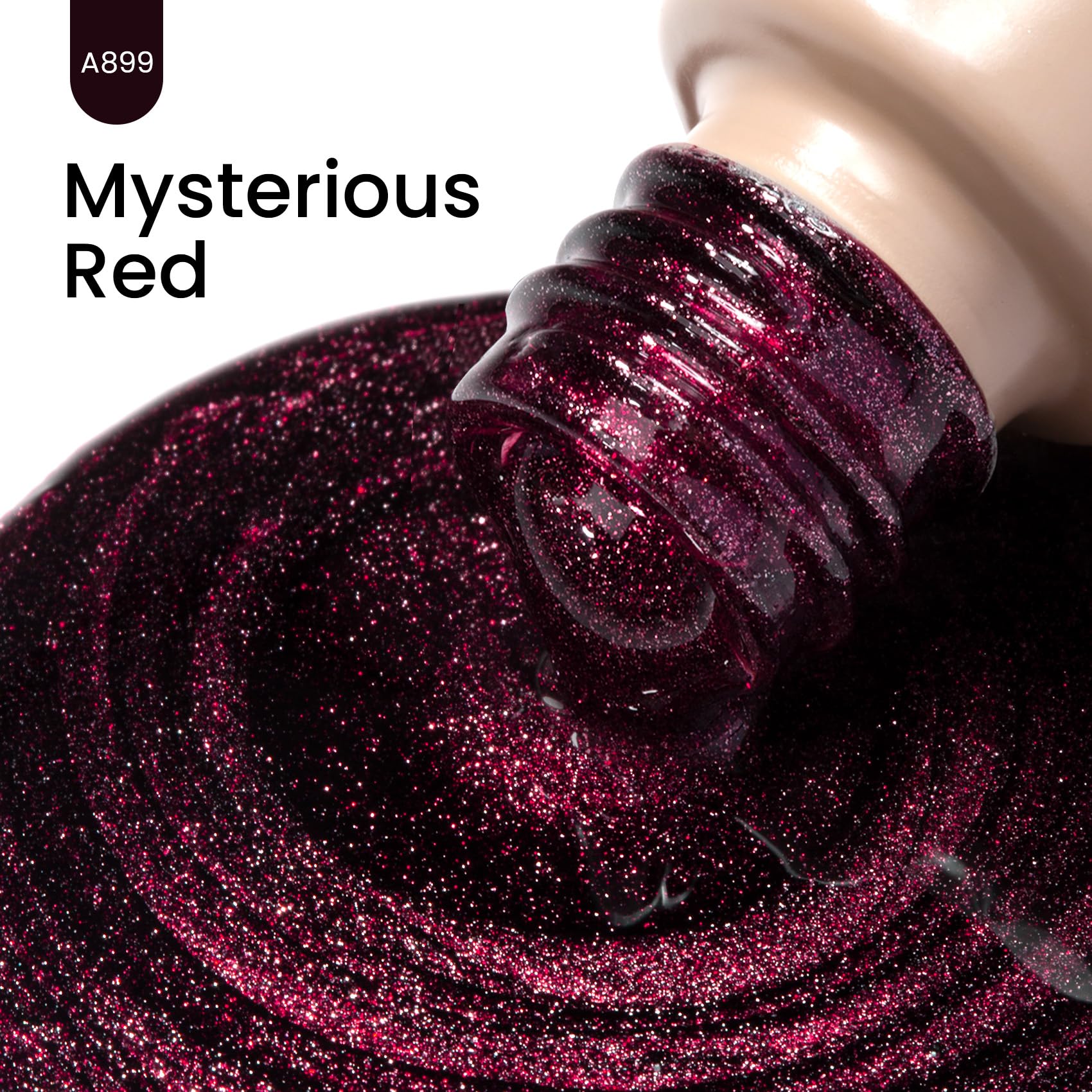 Maychao 15Ml Cat Eye Gel Nail Polish 1Pc Mysterious Red Gel Polish With Magnet Soak Off Holographic Magnetic Nail Polish For Nai