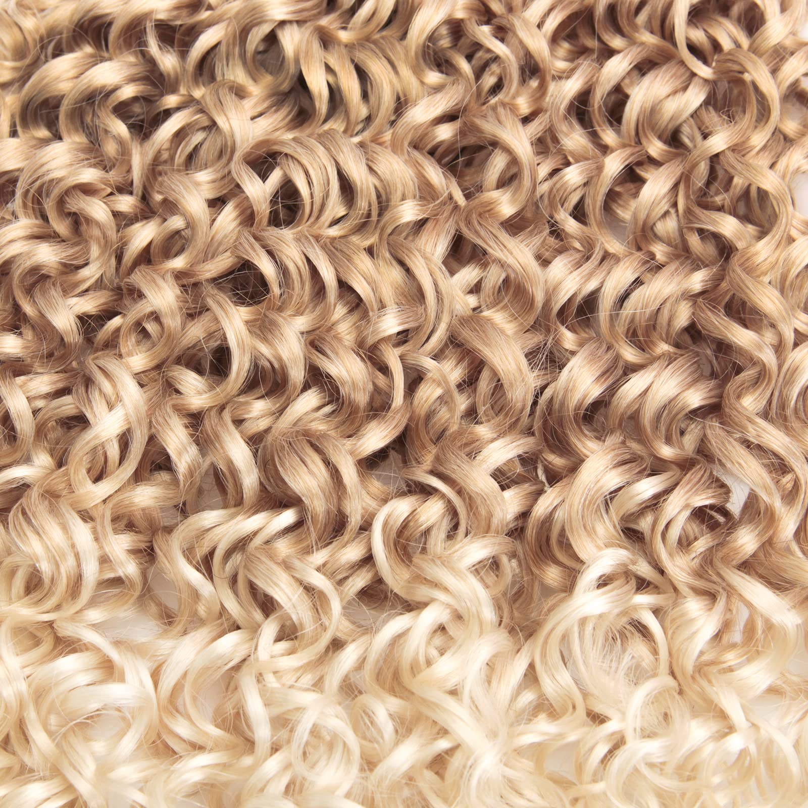 Gogo Curl Crochet Hair 18Inch Ombre Blonde Deep Wave Crochet Hair,Synthetic Deep Twist Crochet Braids Bohemian Crochet Braiding