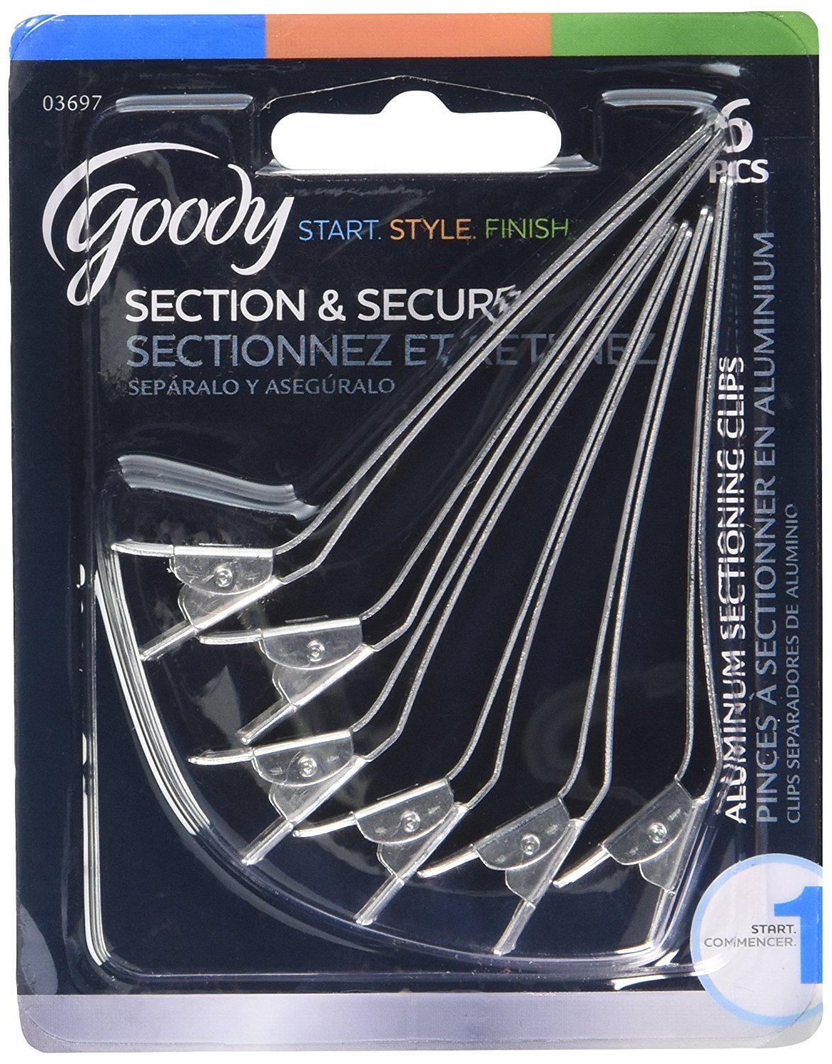 Goody Aluminum Sectioning Clips - 6 CT, Silver
