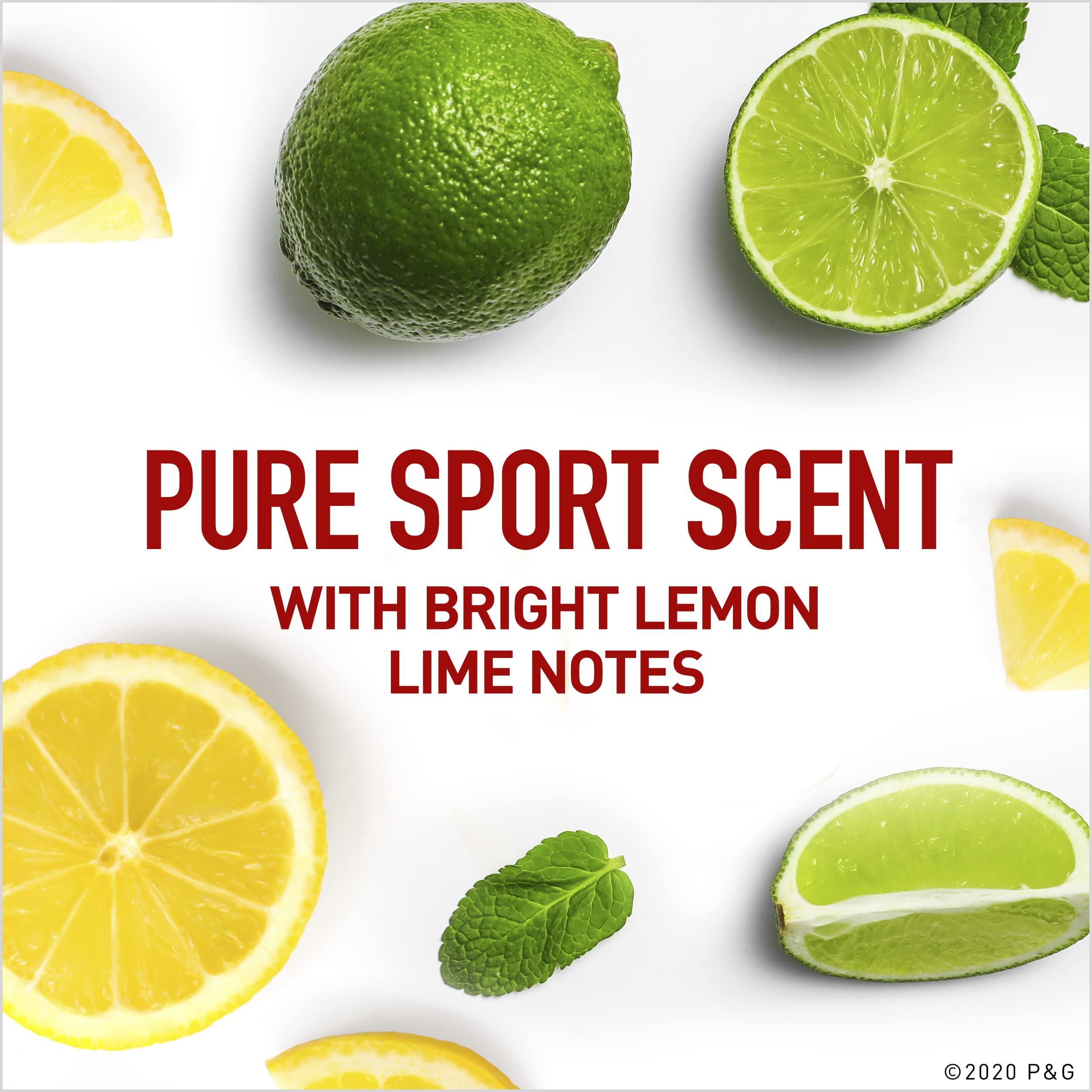 Old Spice Pure Sport Body Wash, Lemon, 108 Fl Oz, Pack Of 6