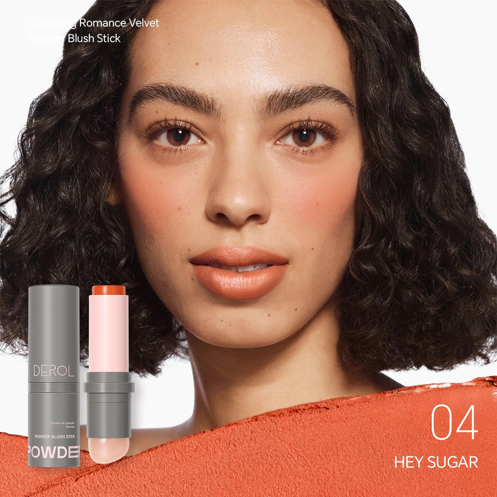 SWETIYOU Cream to Powder Blush Stick, Built-In Jelly-like Silicone Makeup Applicator, Buildable & Blendable, Multi-use Blush Mak