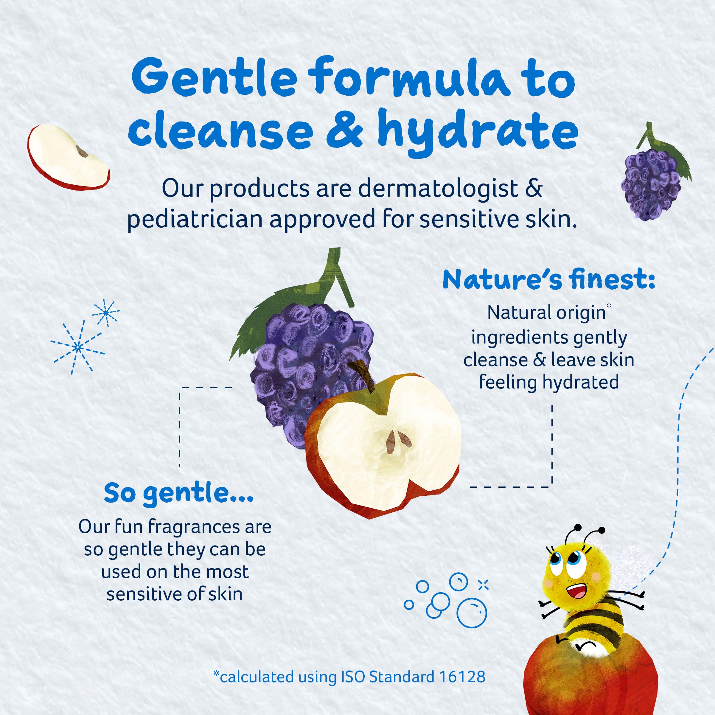 Childs Farm, Kids Hair & Body Wash for Dry, Sensitive Skin, Blackberry & Organic Apple, Gently Cleanses, Vegan, Cruelty-Free, 8.