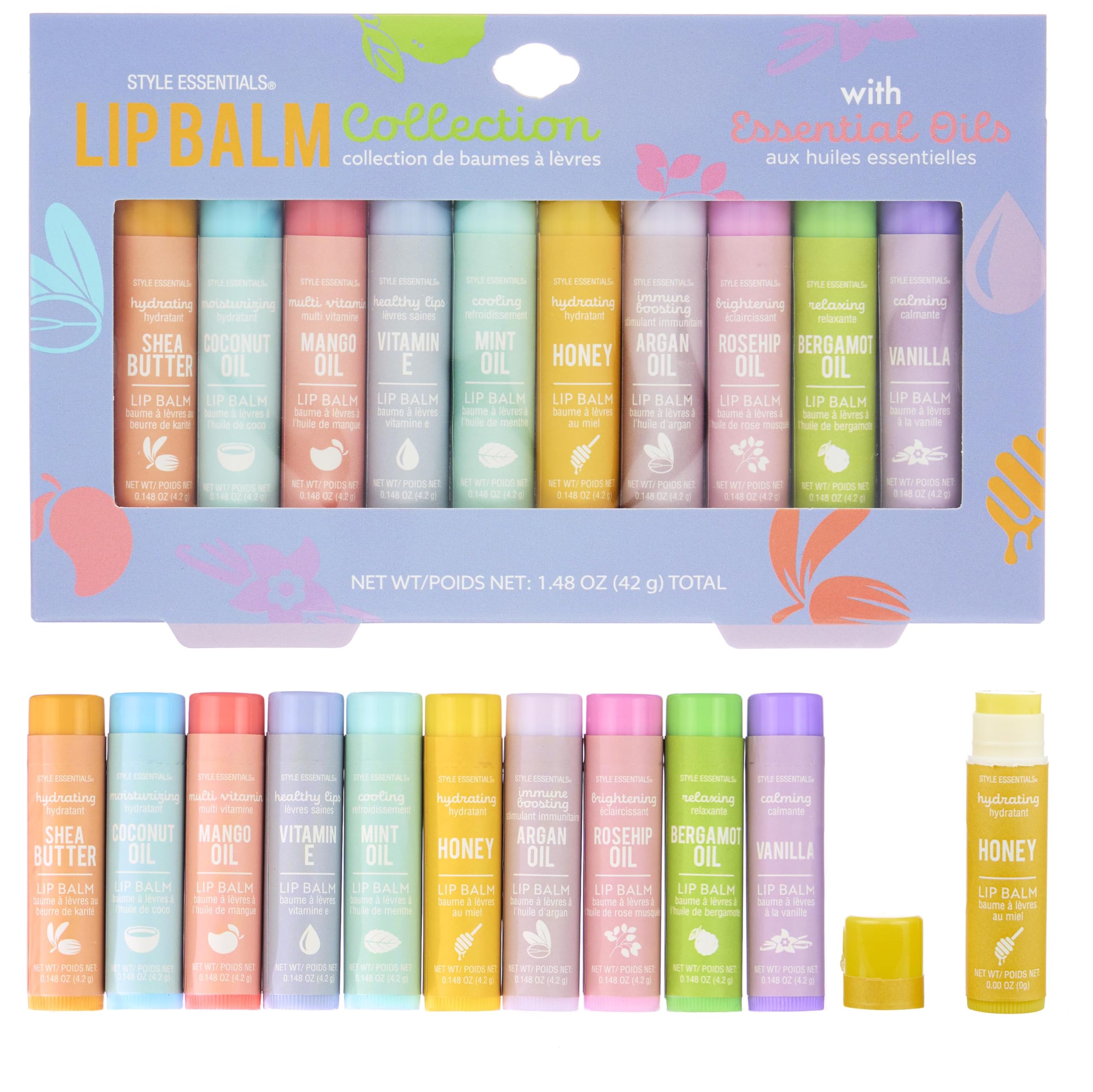Expressions 10pc Lip Balm Collection Hydrating Lip Balms Infused Enriched Lip Balm Set