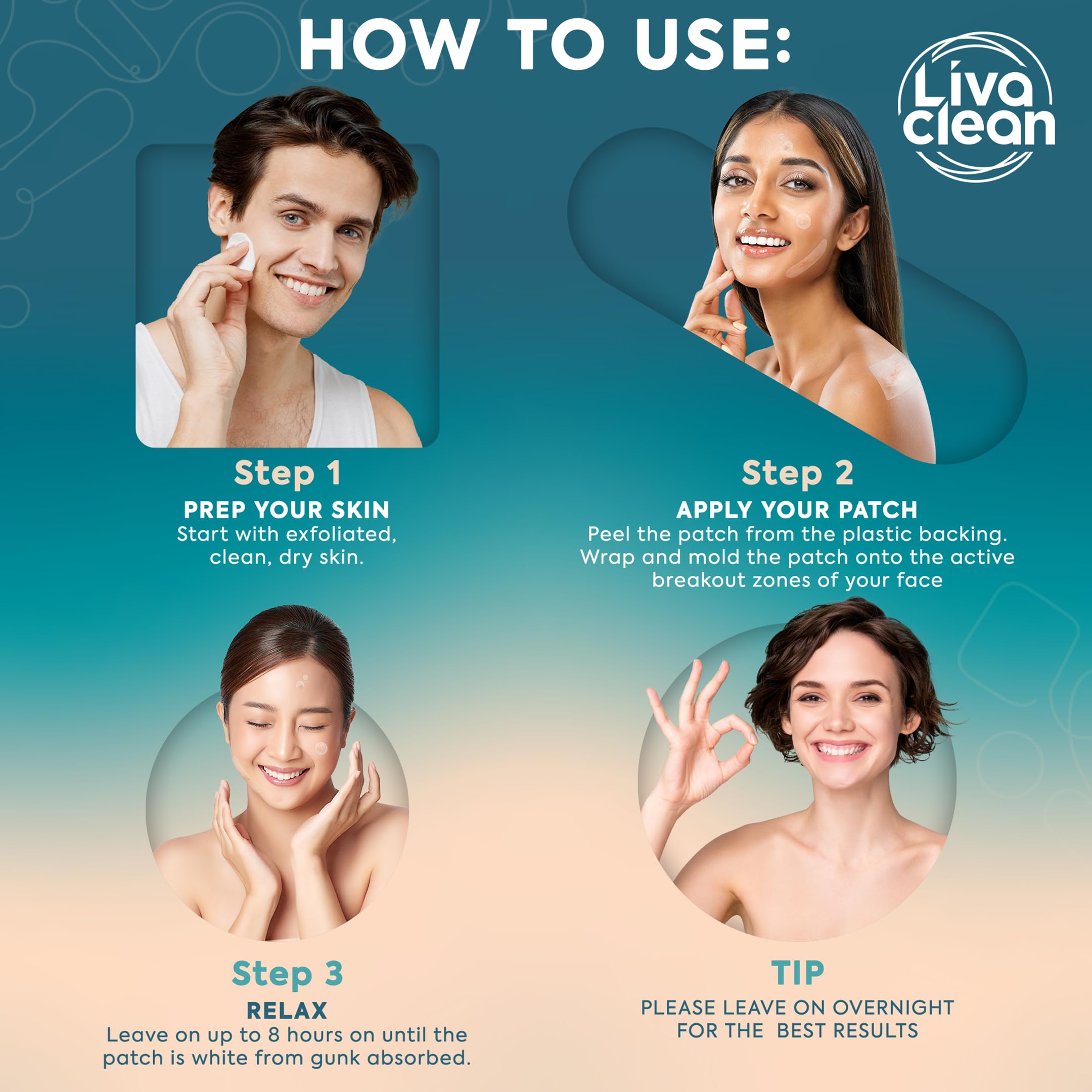 LivaClean 272 CT Pimple Patches Variety Pack w/ Tea Tree Oil, Salicylic Acid & Calendula Oil - Pimple Patches Large, Large Pimpl