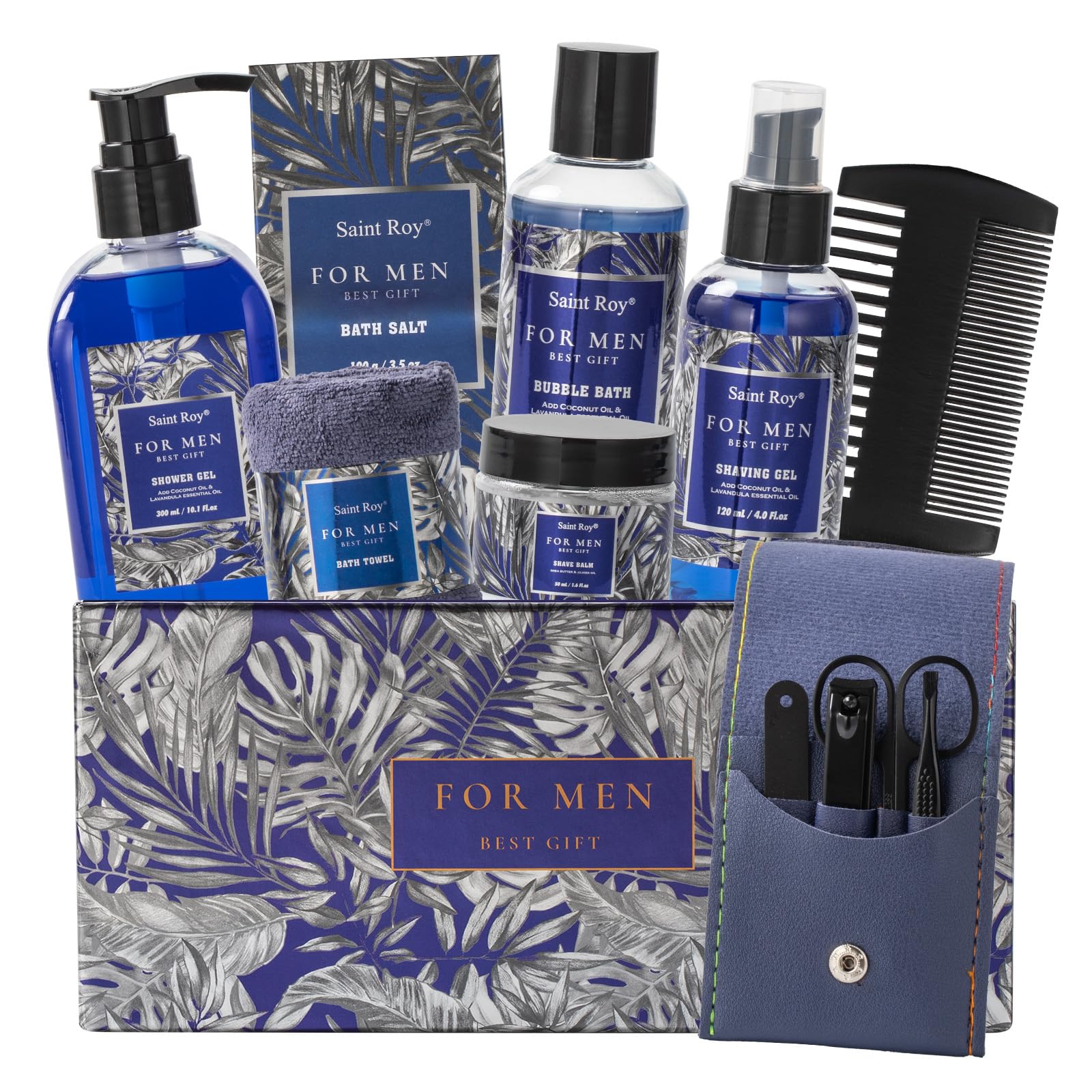 Birthday Gifts Spa Kit For Men Classic Perfume Scented Bath Gift Set And Shower Gift Basket For Men Personal Self Care Shaving K