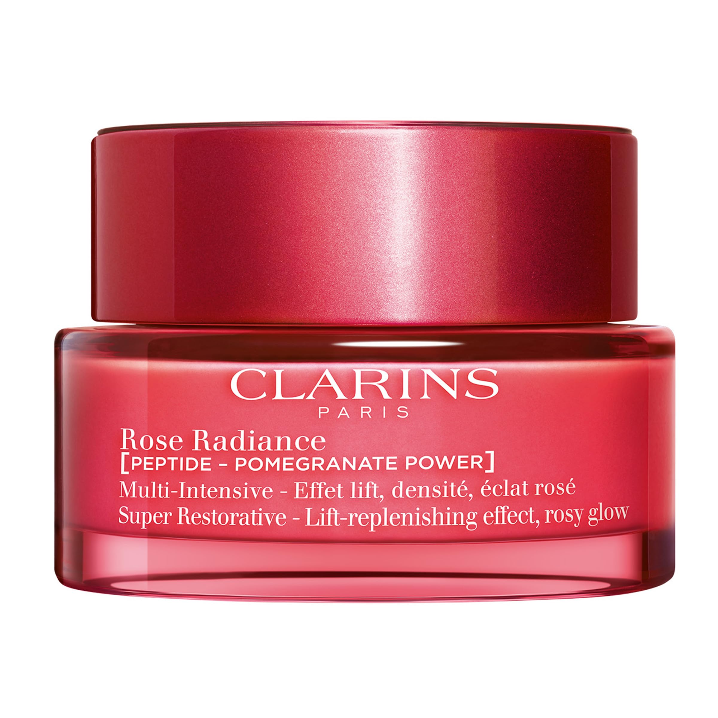 Clarins Super Restorative Rose Radiance Face Moisturizer | 2-in-1 Anti Aging + Radiance Boosting Day Cream for Mature Skin | Con