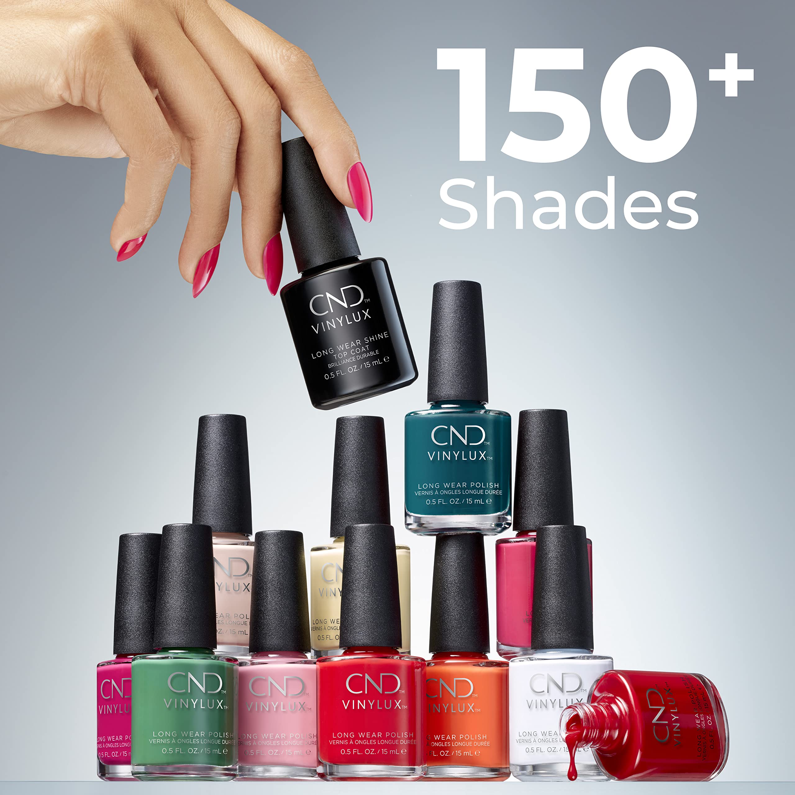 cND Vinylux Longwear Pink Nail Polish, gel-like Shine & chip Resistant color, 05 Fl Oz