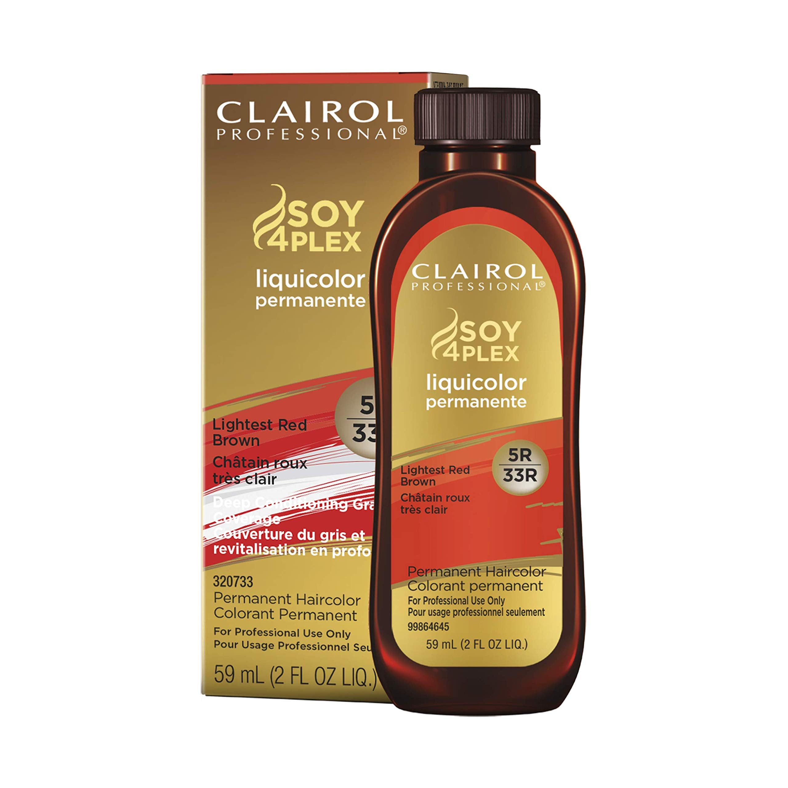Clairol Professional Permanent Liquicolor For Blonde Hair Color, 5R Lightest Red Brown, 2 Oz